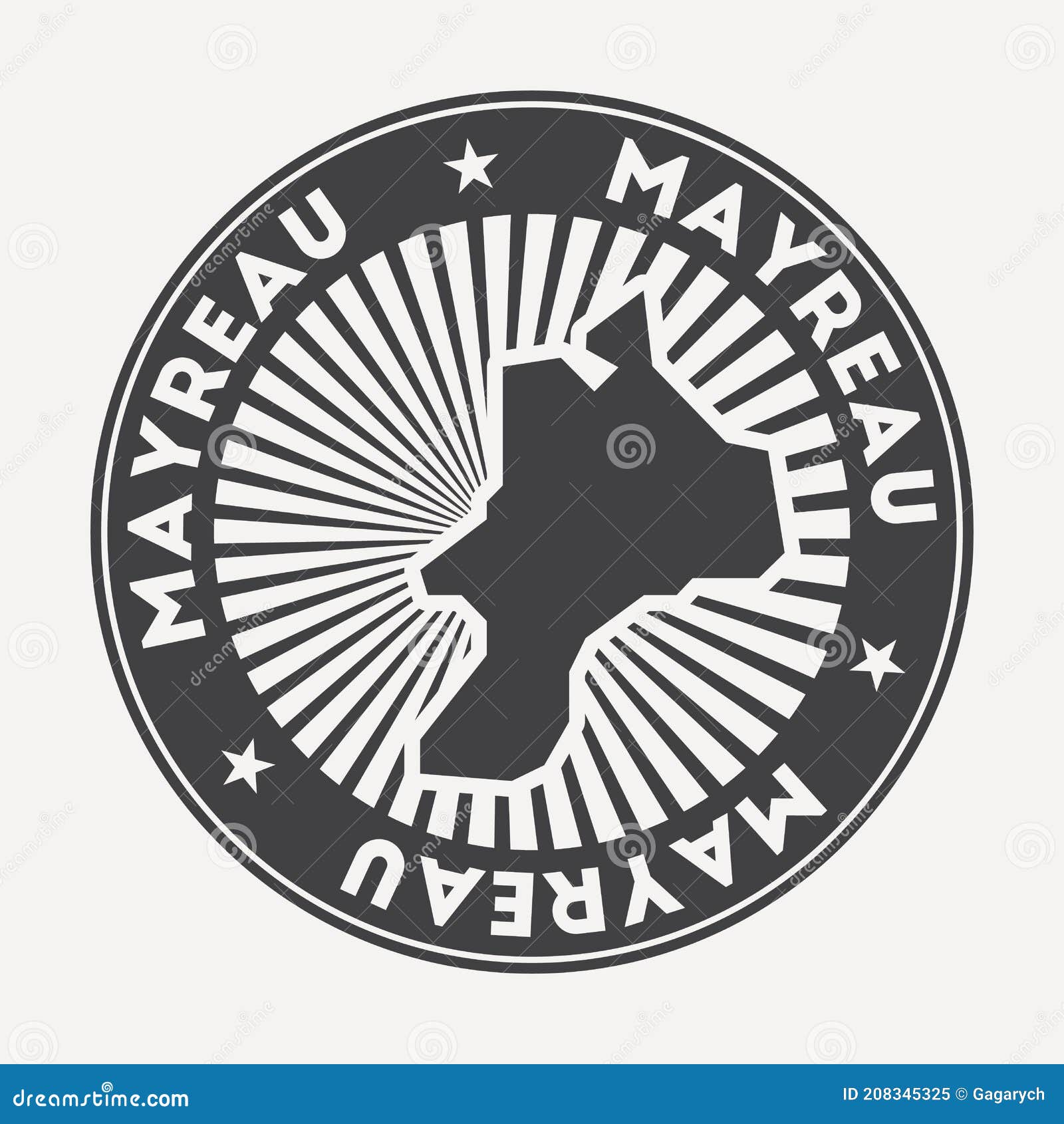Mayreau round logo. stock vector. Illustration of mess - 208345325