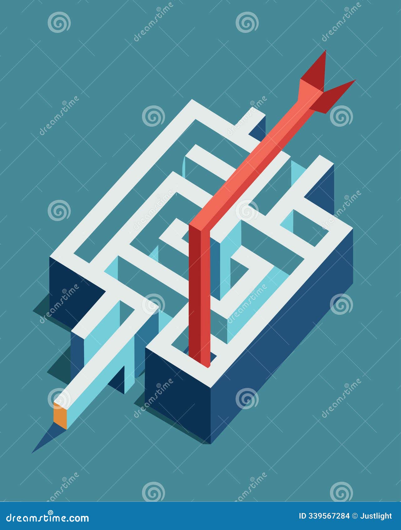 a maze with an arrow pointing towards the end izing the clear path towards becoming debtfree..  