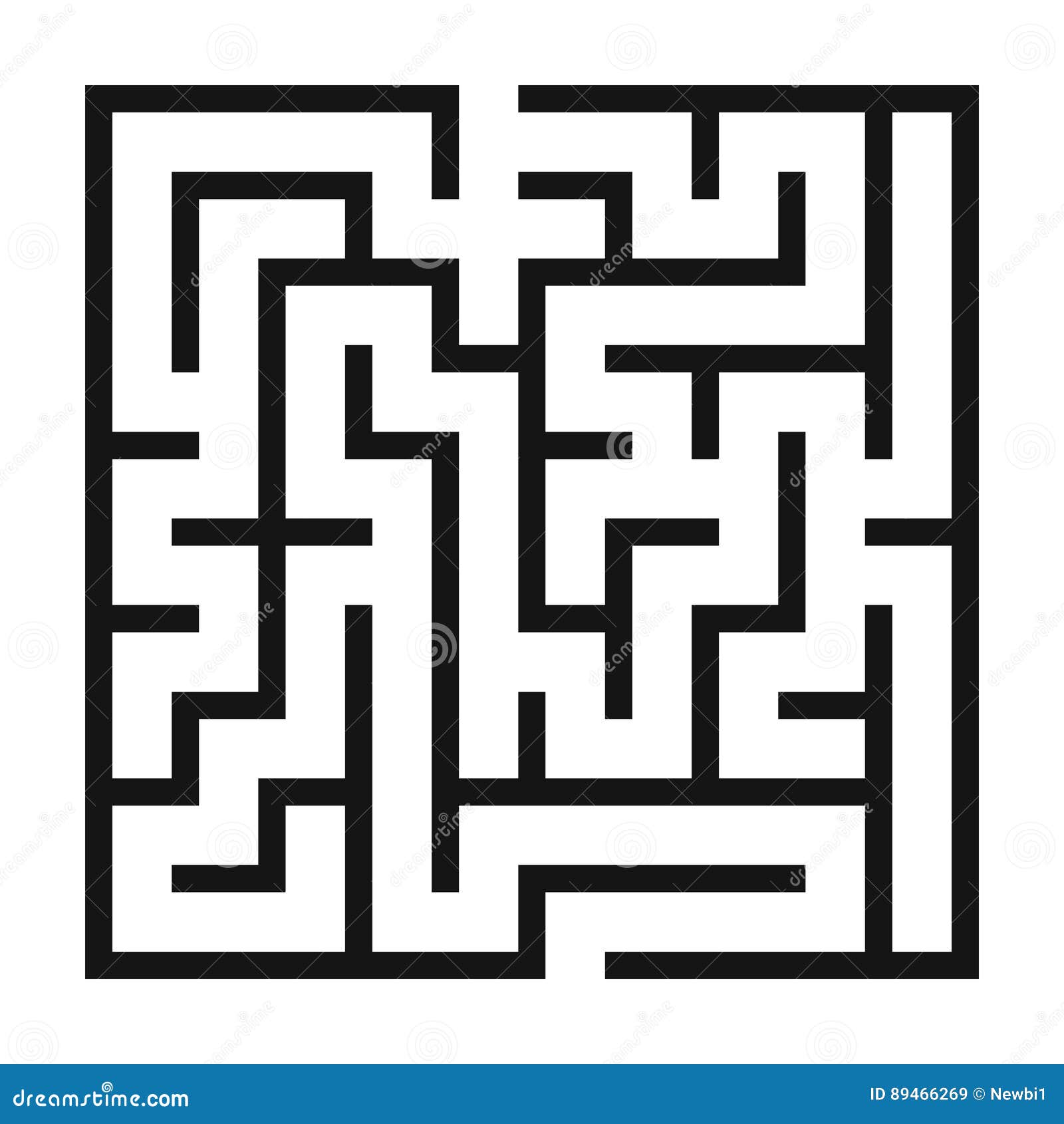 Maze Game Background Labyrinth With Entry And Exit Stock Vector