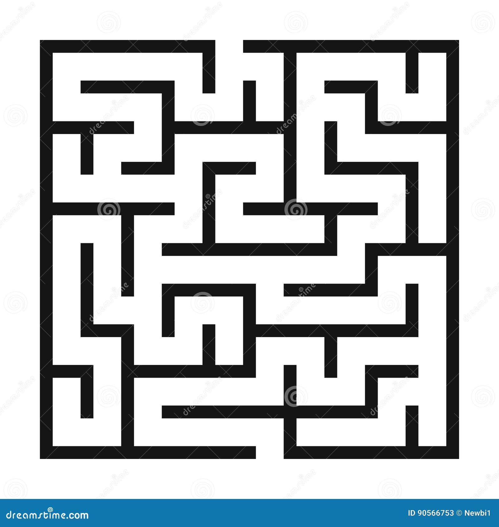 Maze Game Background Labyrinth With Entry And Exit Stock Vector