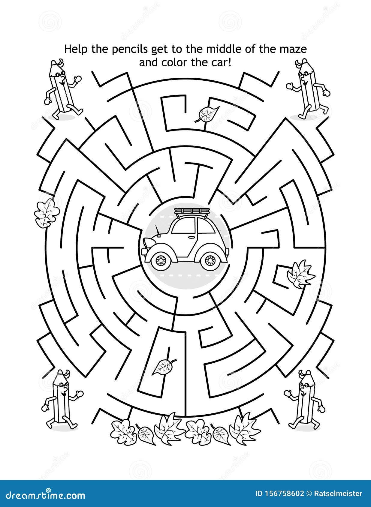 car maze templates