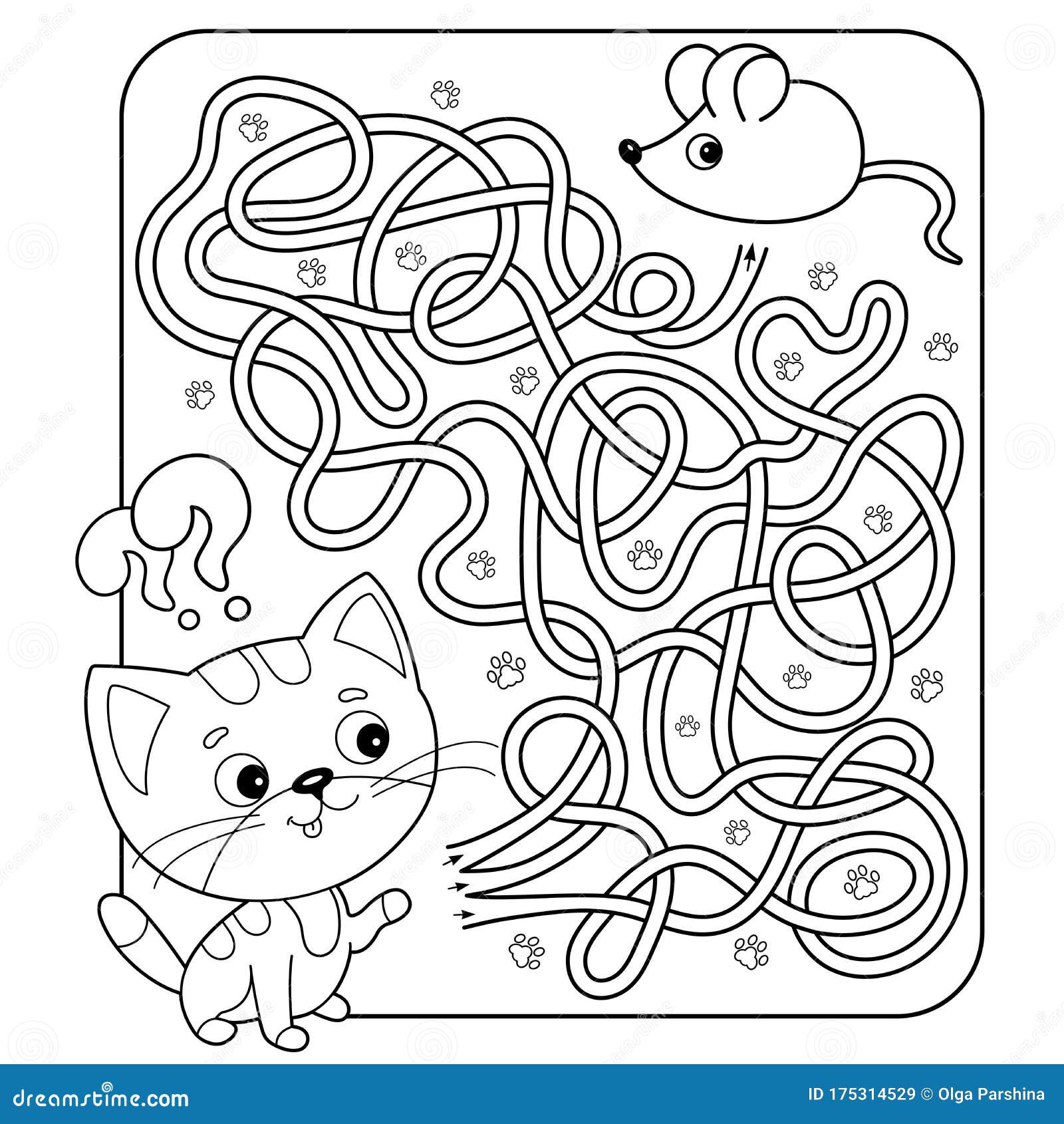 Maze Or Labyrinth Game For Preschool Children Puzzle Tangled Road Matching Game Coloring Page Outline Of Cartoon Cat With Stock Vector Illustration Of Page Animal Maze Or Labyrinth Game For Preschool Children Puzzle Tangled Road Matching Game Coloring Page Outline Of Cartoon Cat With Stock Vector Illustration Of Page Animal