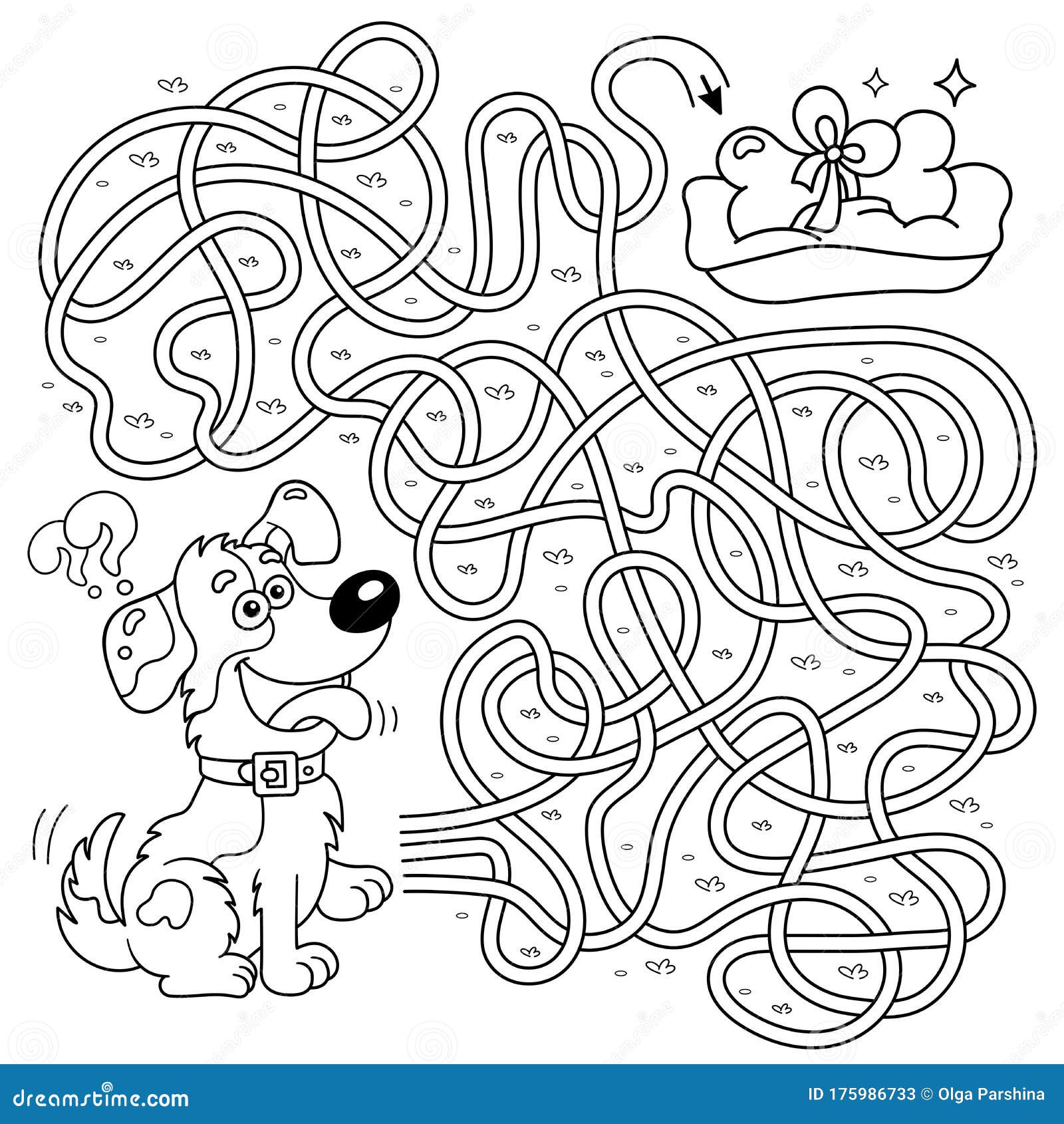 https://thumbs.dreamstime.com/z/maze-labyrinth-game-preschool-children-puzzle-tangled-road-matching-coloring-page-outline-cartoon-dog-bone-book-175986733.jpg