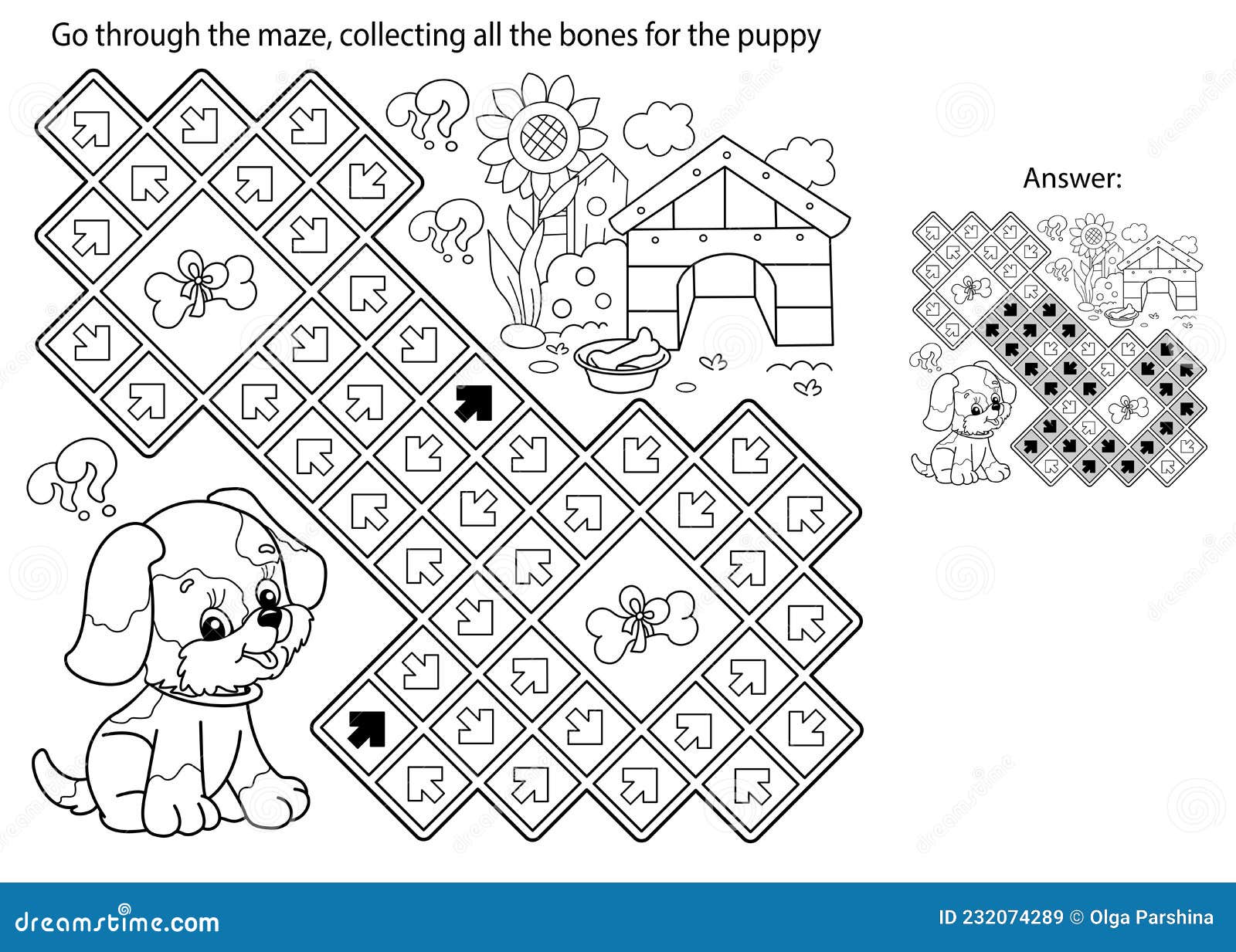 https://thumbs.dreamstime.com/z/maze-labyrinth-game-puzzle-coloring-page-outline-cartoon-little-dog-doghouse-kennel-book-kids-232074289.jpg