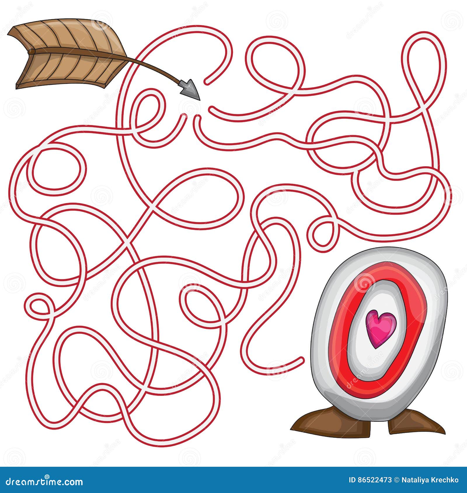 Download Maze Puzzle Game For St. Valentine Day Stock Vector ...