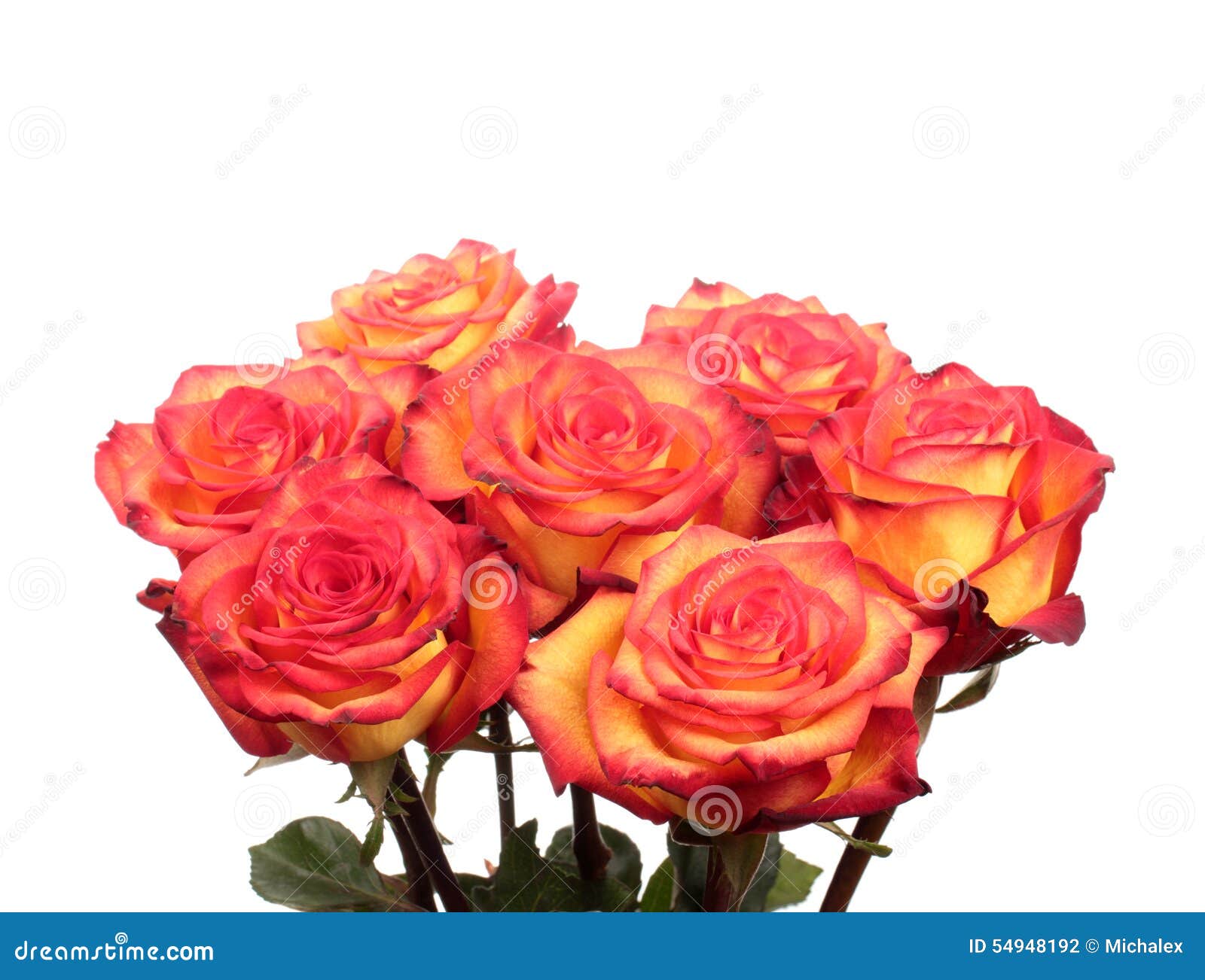 Mazzo Delle Rose Rosse E Gialle Fotografia Stock - Immagine di ...