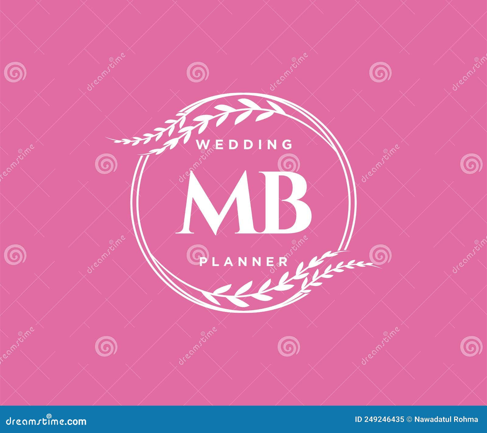 Mb initial wedding monogram logo Royalty Free Vector Image