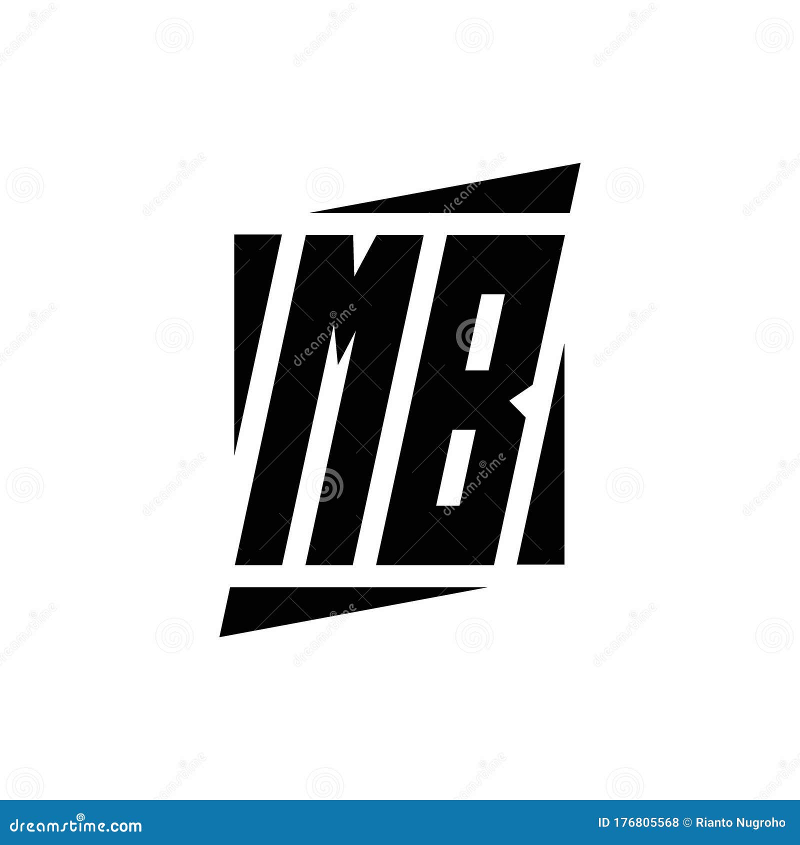 mblogo monogram with modern style concept  template