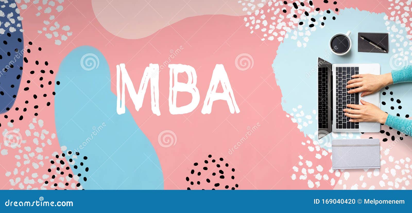 MBA with Person Using Laptop Stock Photo Image of hand, business