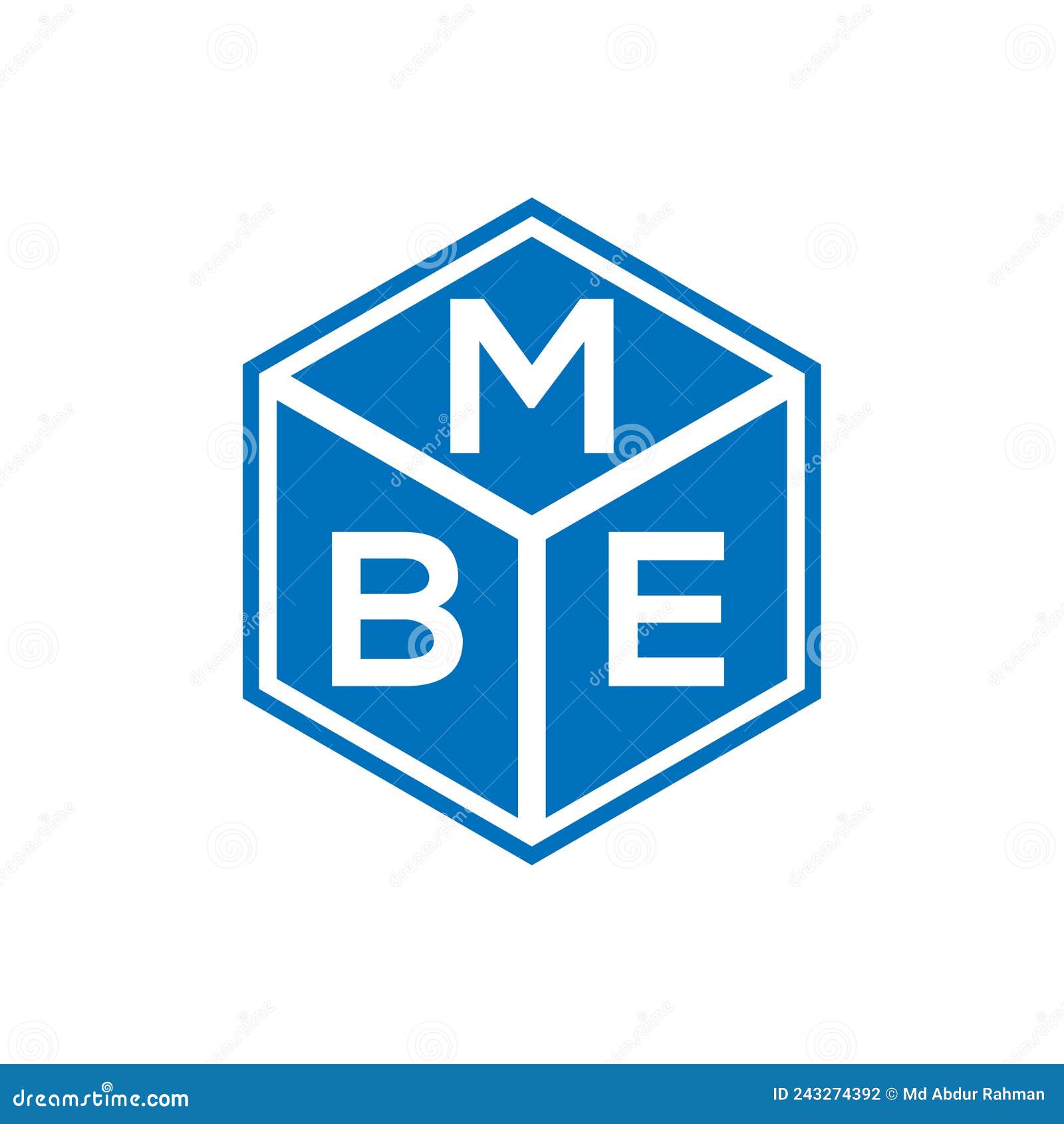 MBE Letter Logo Design on Black Background. MBE Creative Initials
