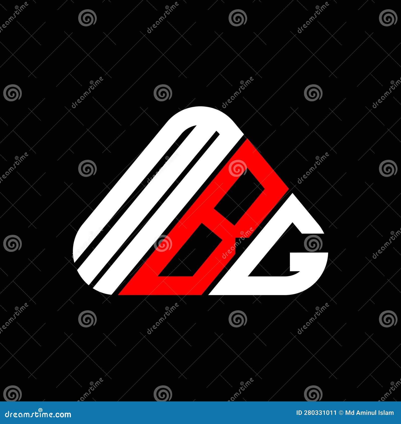 mbg letter logo creative  with  graphic, mbg