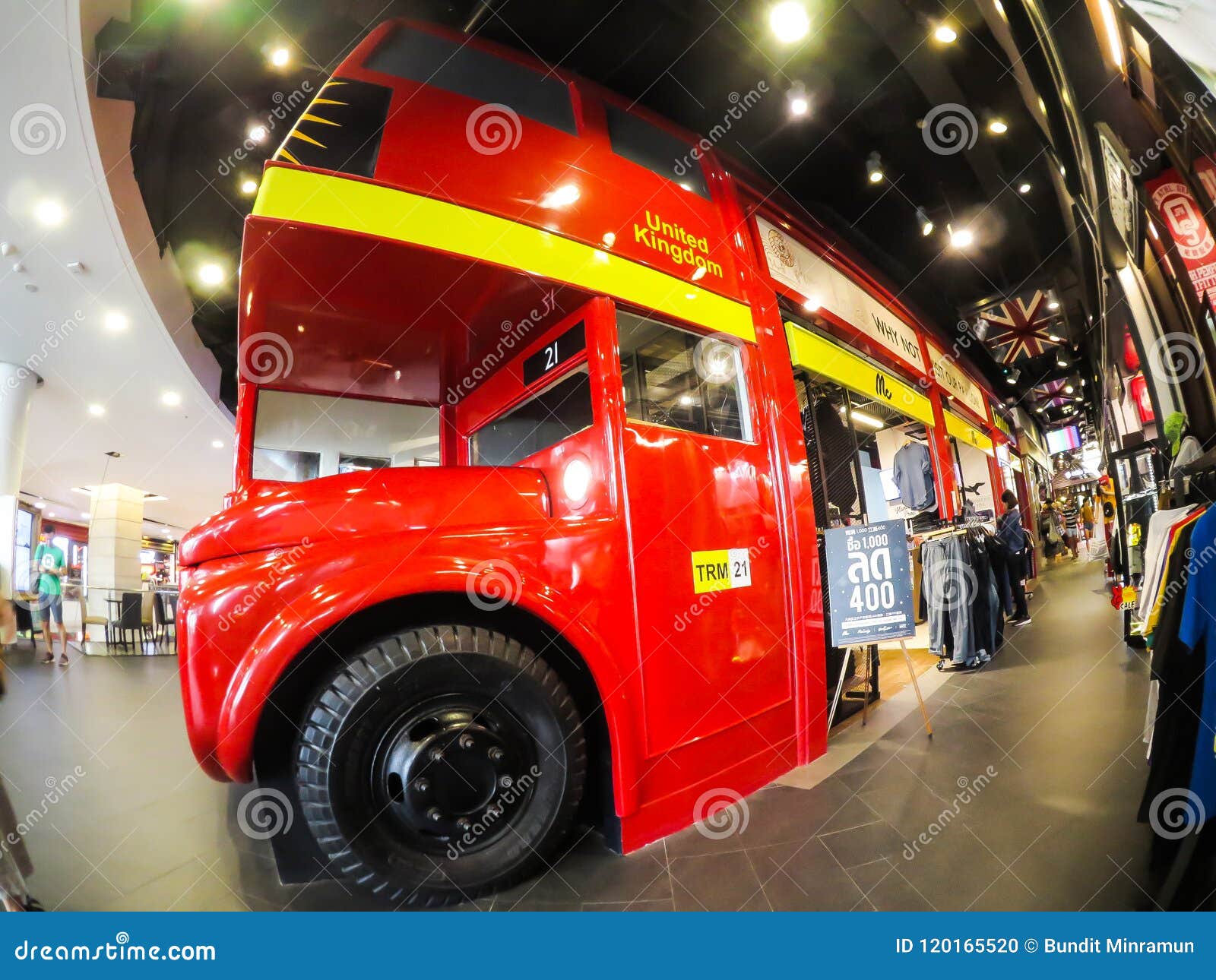 Mc Jeans Shop in Beautiful of London Double Decker Bus at Terminal 21 Shopping Mall. Editorial Image - Image of bangkok, 120165520