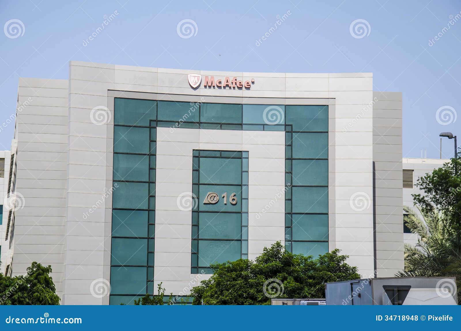 Mcafee offices editorial stock photo. Image of holiday 34718948
