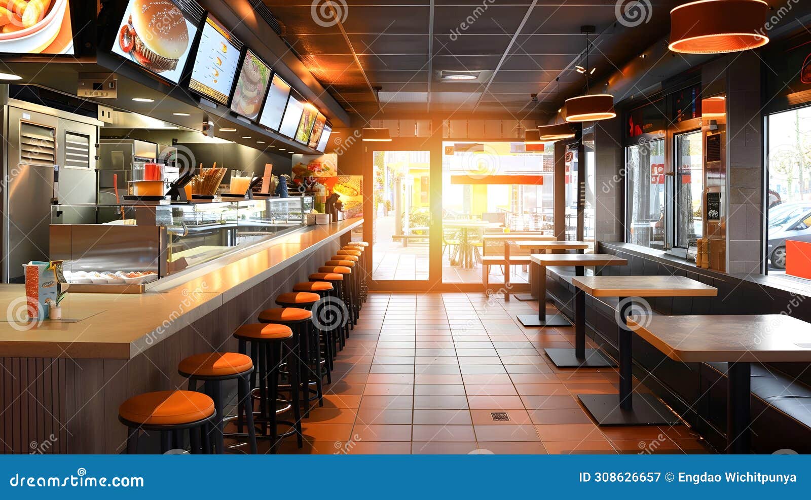 mcdonalds restaurant in dutch style with spacious interior and food for sale
