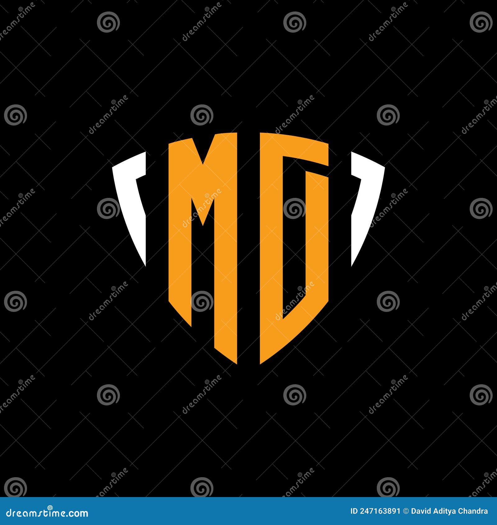 Mg logo monogram with emblem shield shape design Vector Image