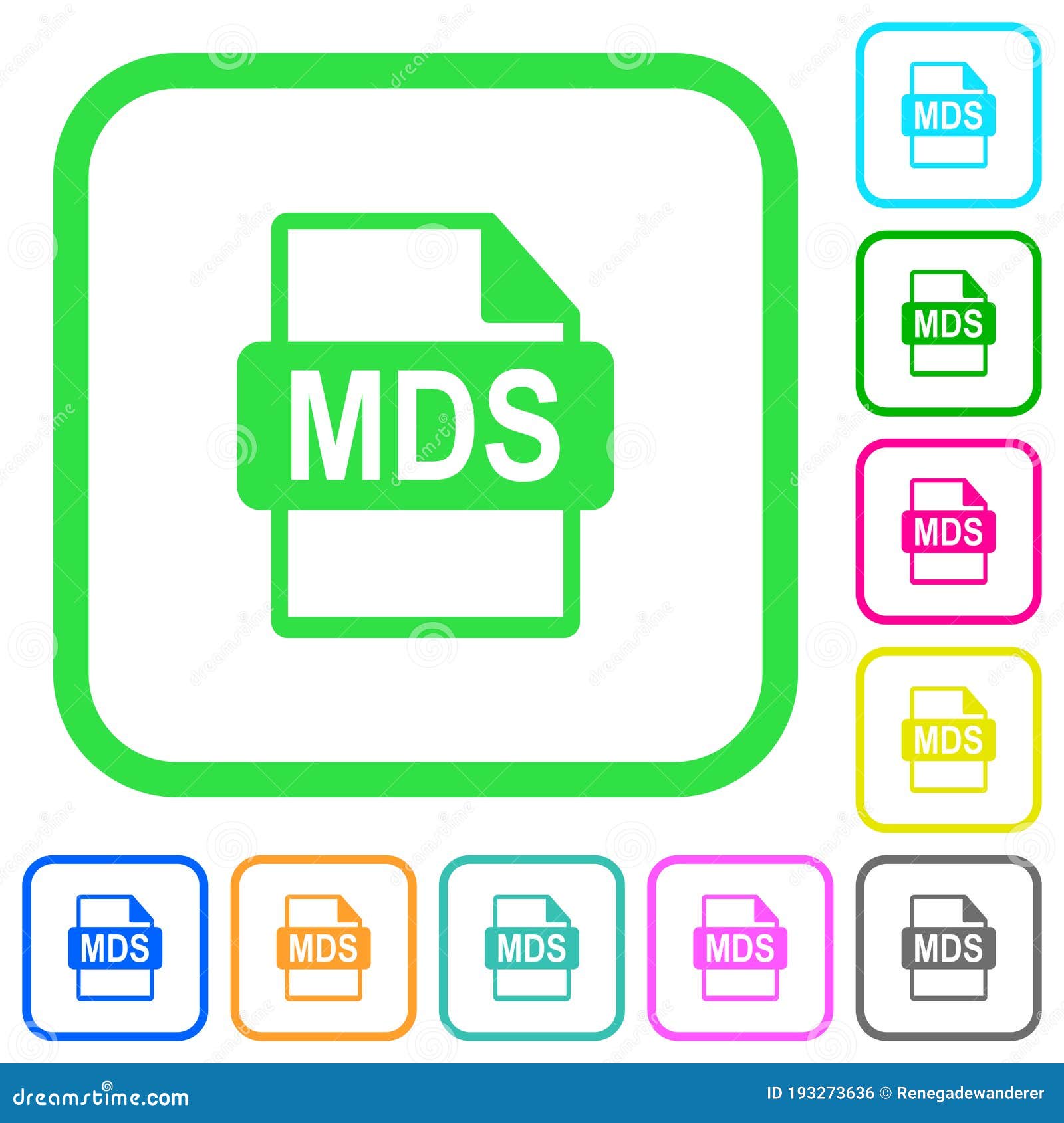 mds file format vivid colored flat icons icons