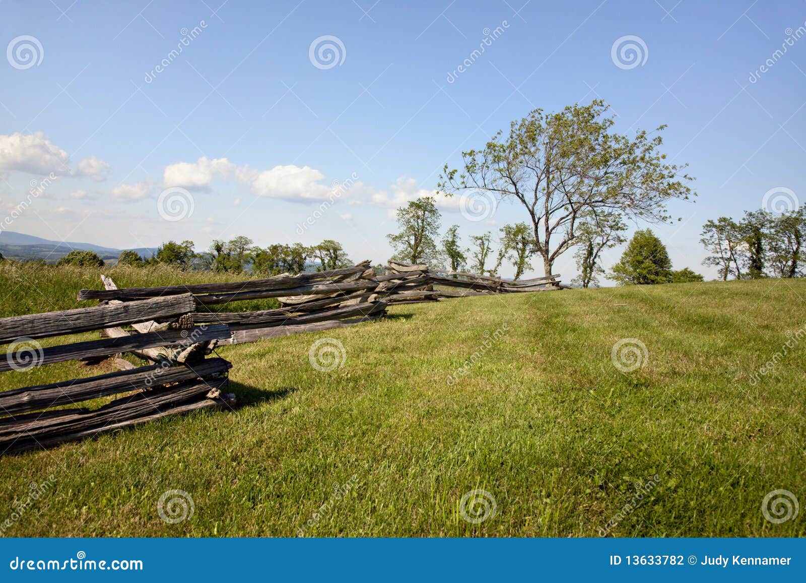 Meadow with Split Rail Fence Stock Photo Image of farm, beauty 13633782