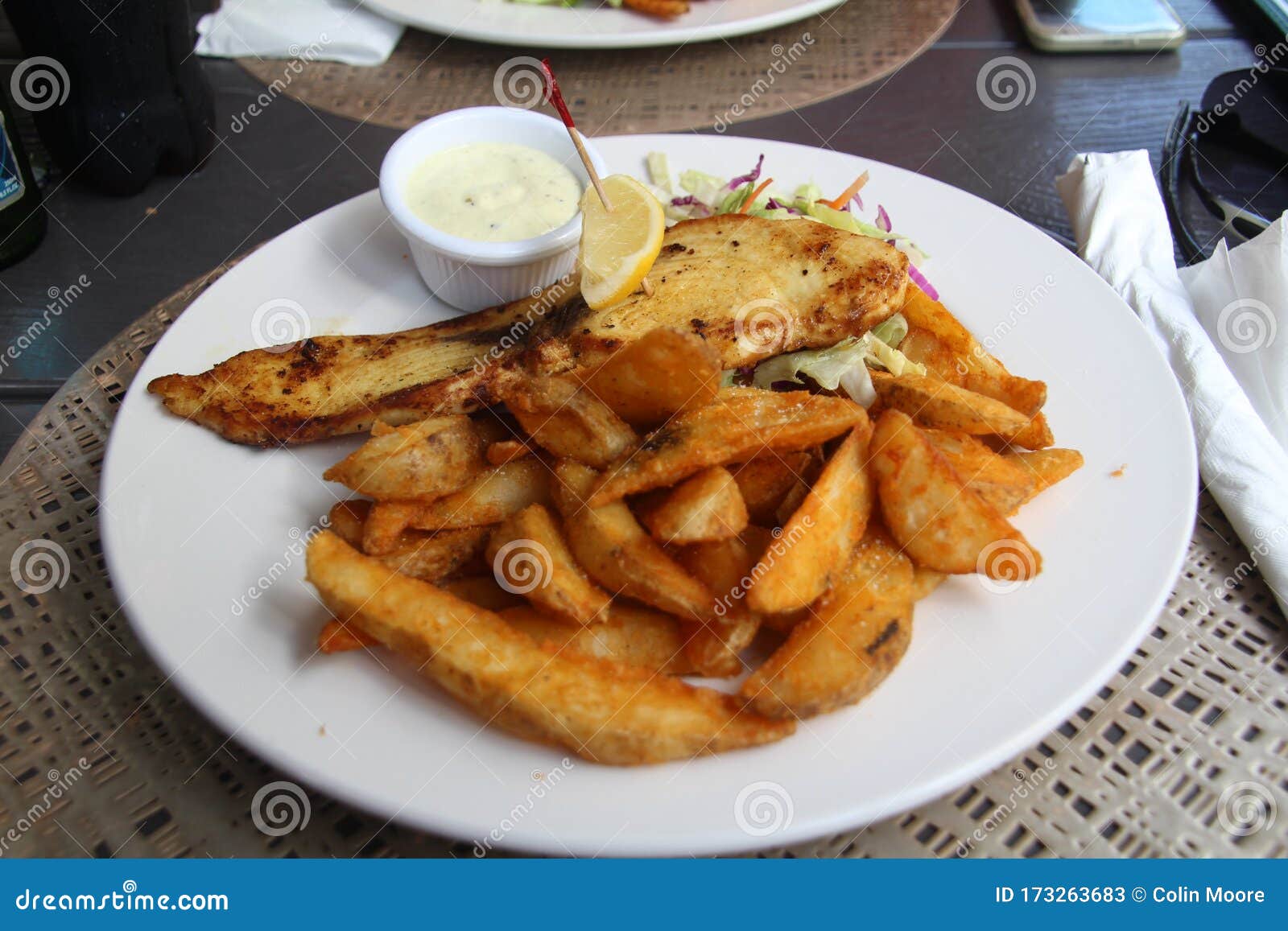 Swordfish Steak Meal stock image. Image of meal, tartar 173263683