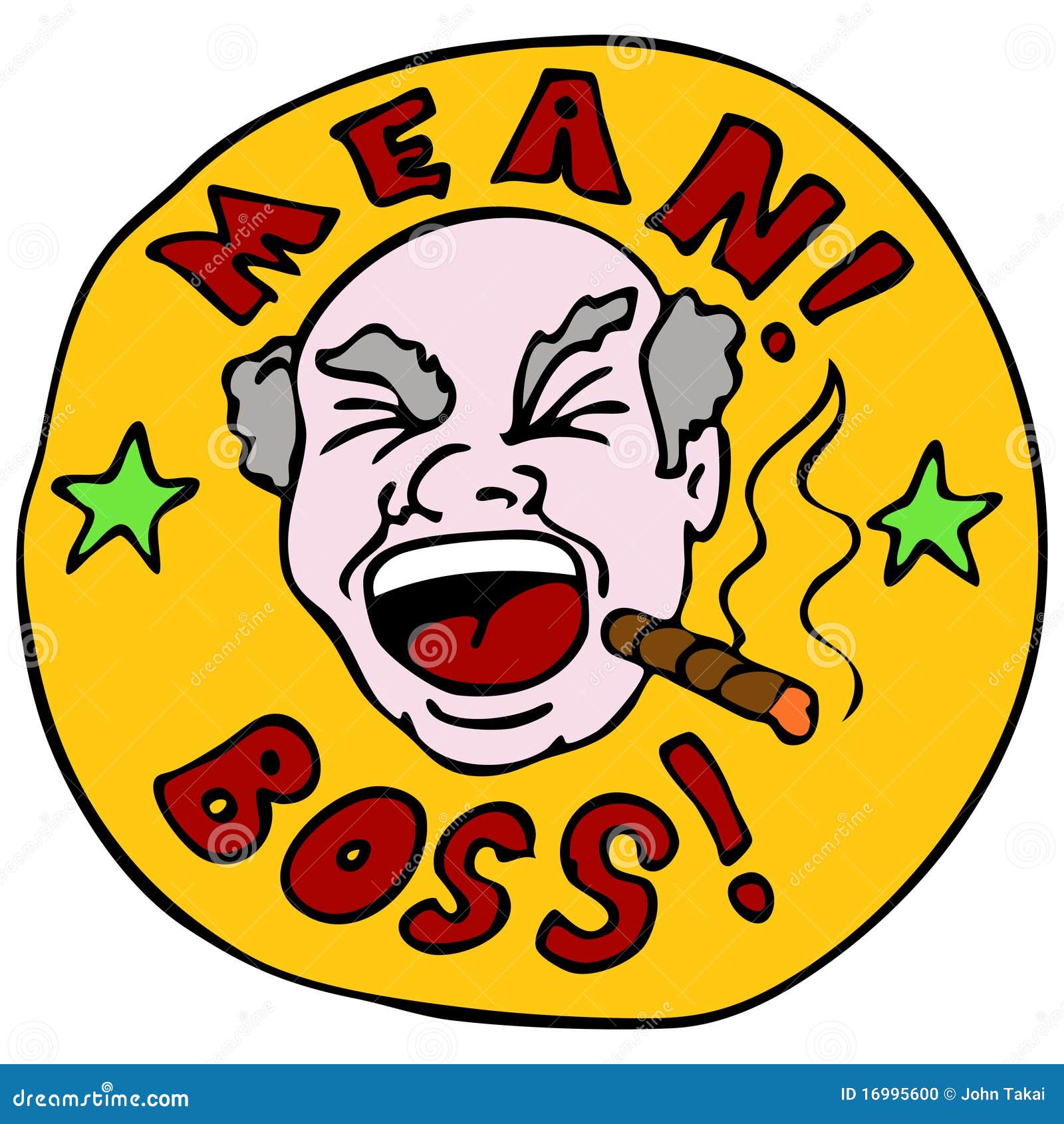 Mean Boss Sign Stock Photo Image 16995600