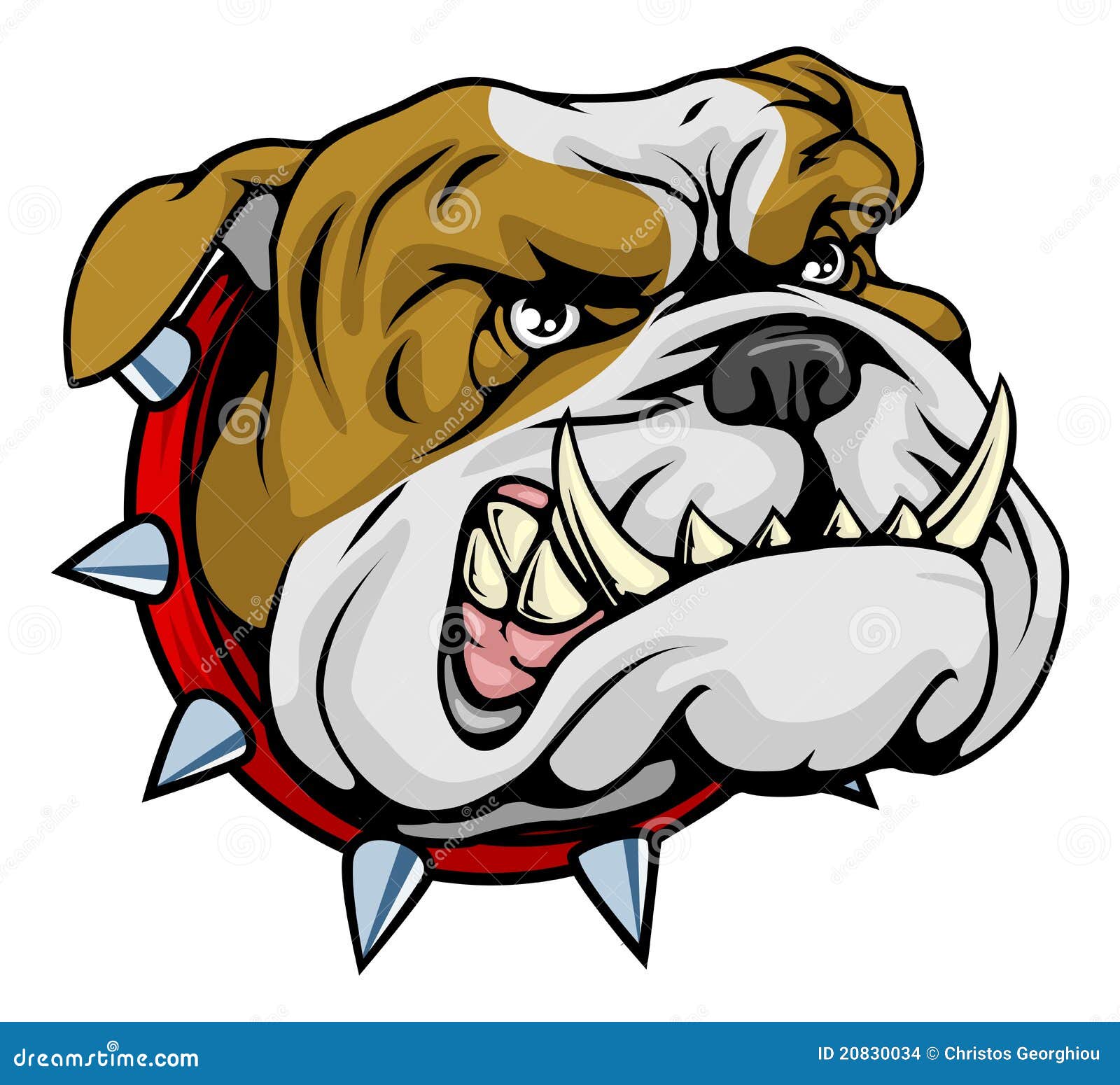 Mean Bulldog Mascot Illustration Stock Images - Image: 20830034