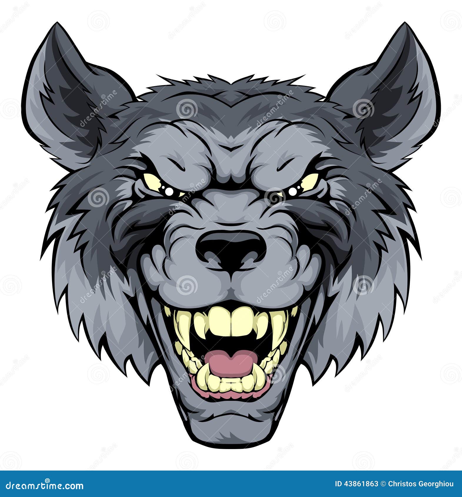 mean wolf mascot