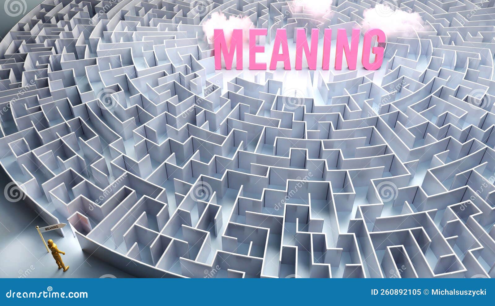 Meaning and a Difficult Path To it Stock Illustration Illustration of