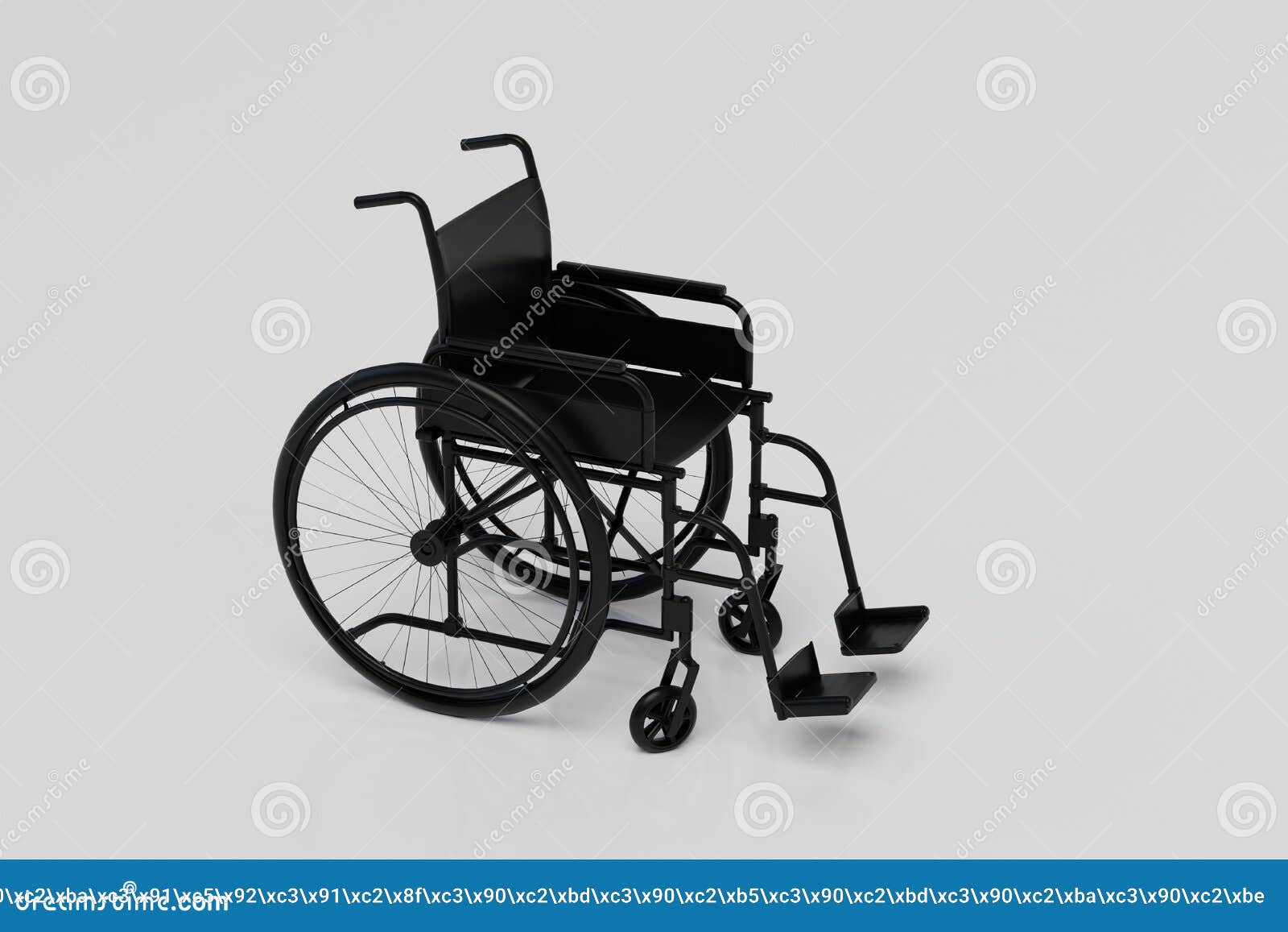 Means of Transportation for the Disabled. the Wheelchair is Black on a