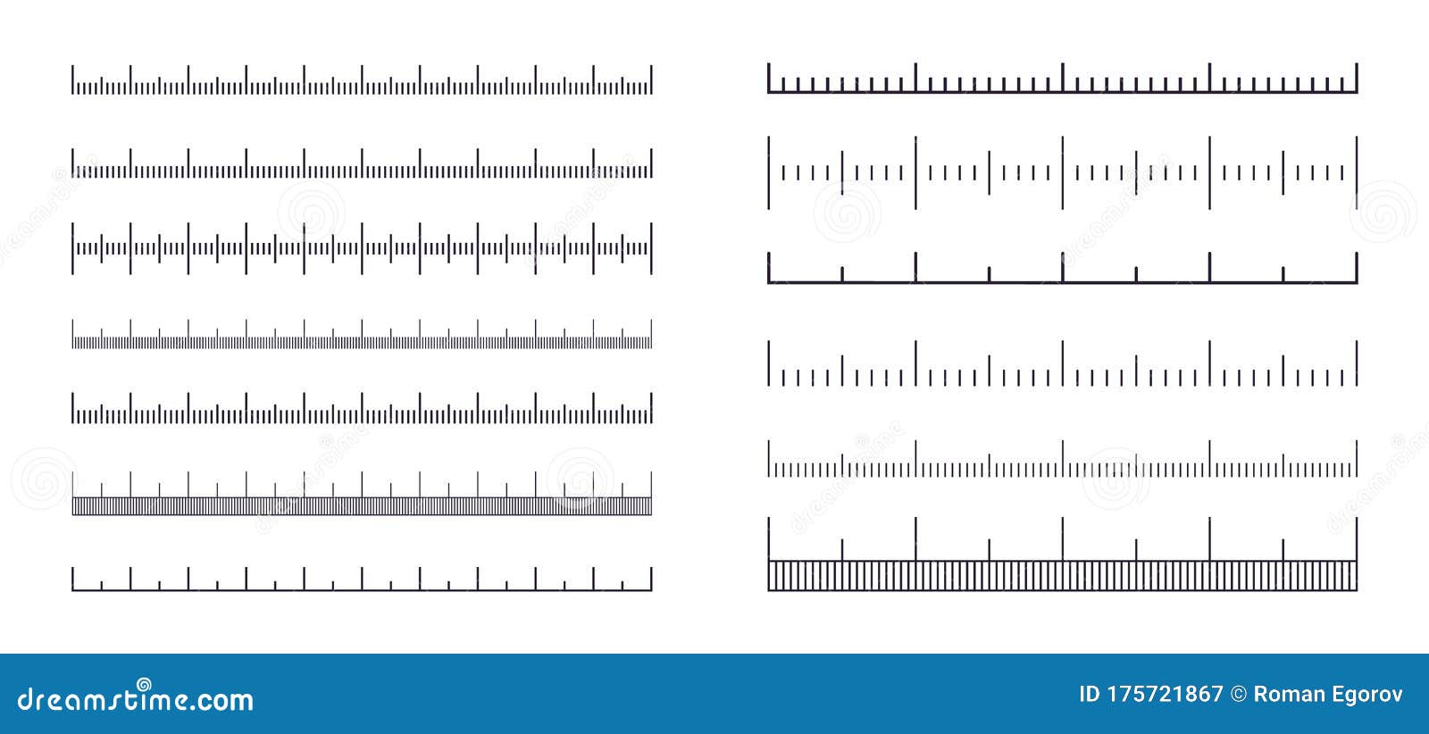 Measure Scale Ruler With Meter Centimeter Or Inch Marks Line Length