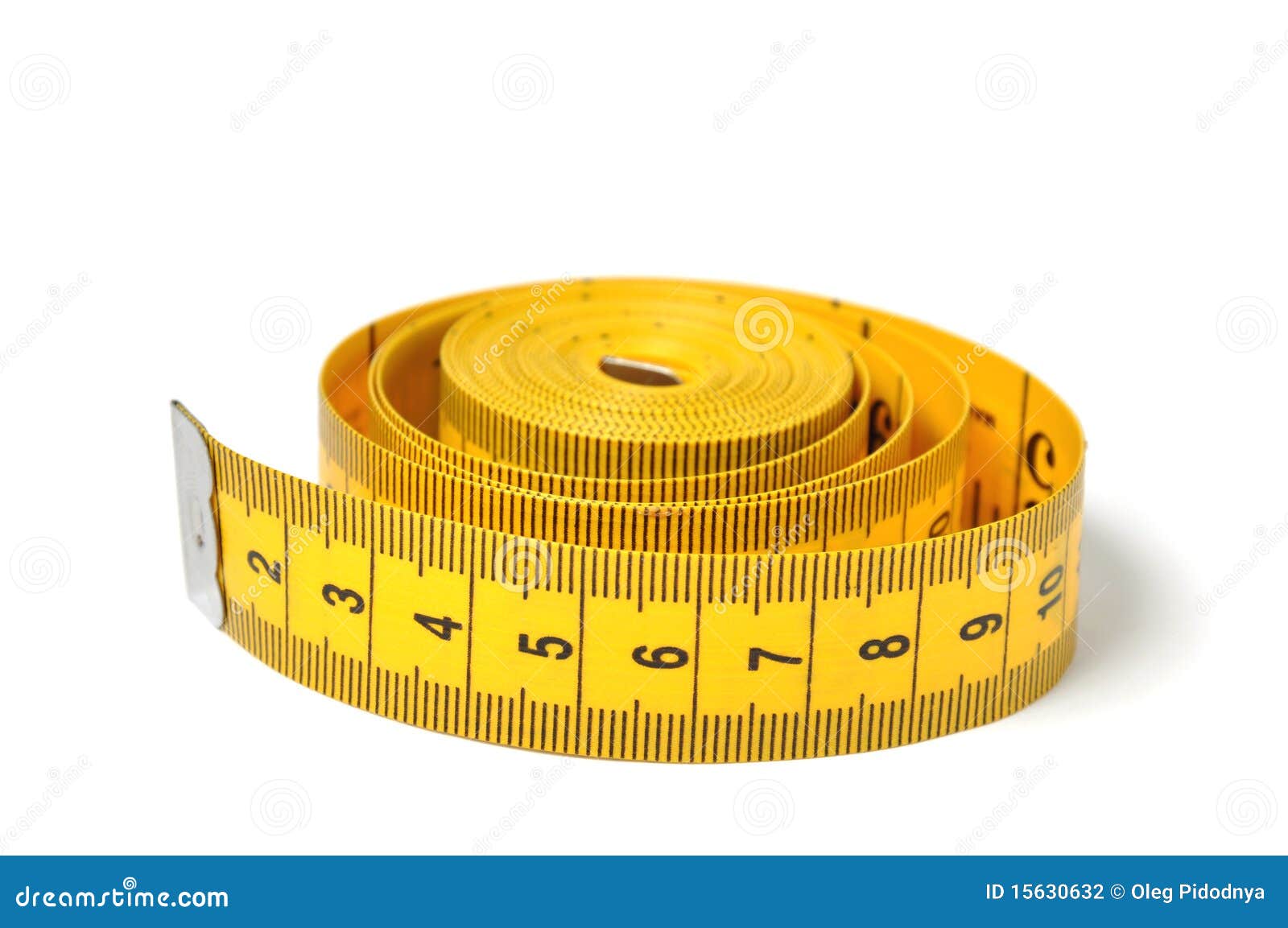Measure tape over white stock photo. Image of mass, length 15630632