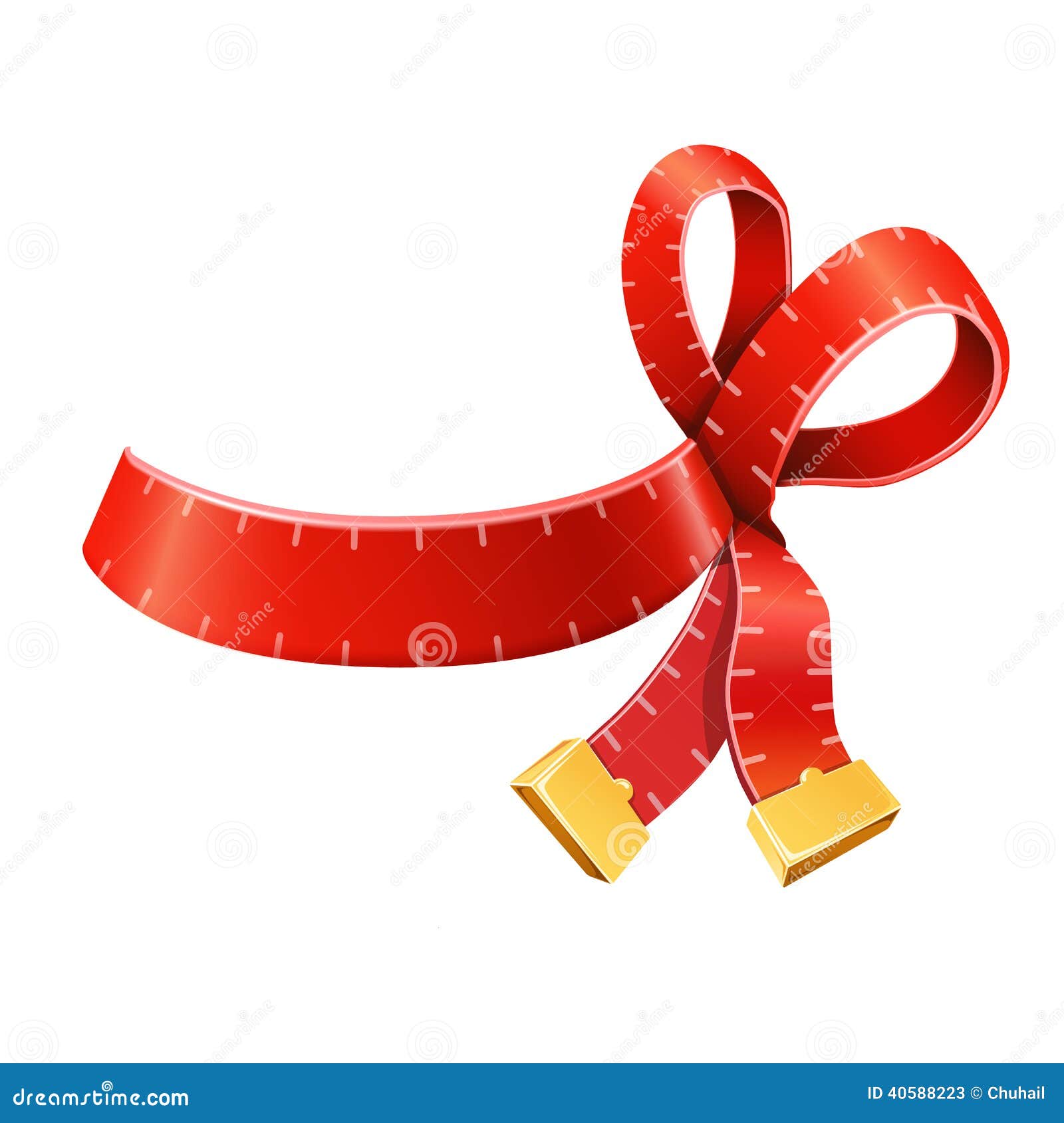 Measure tape ribbon bow stock vector. Illustration of calorie 40588223