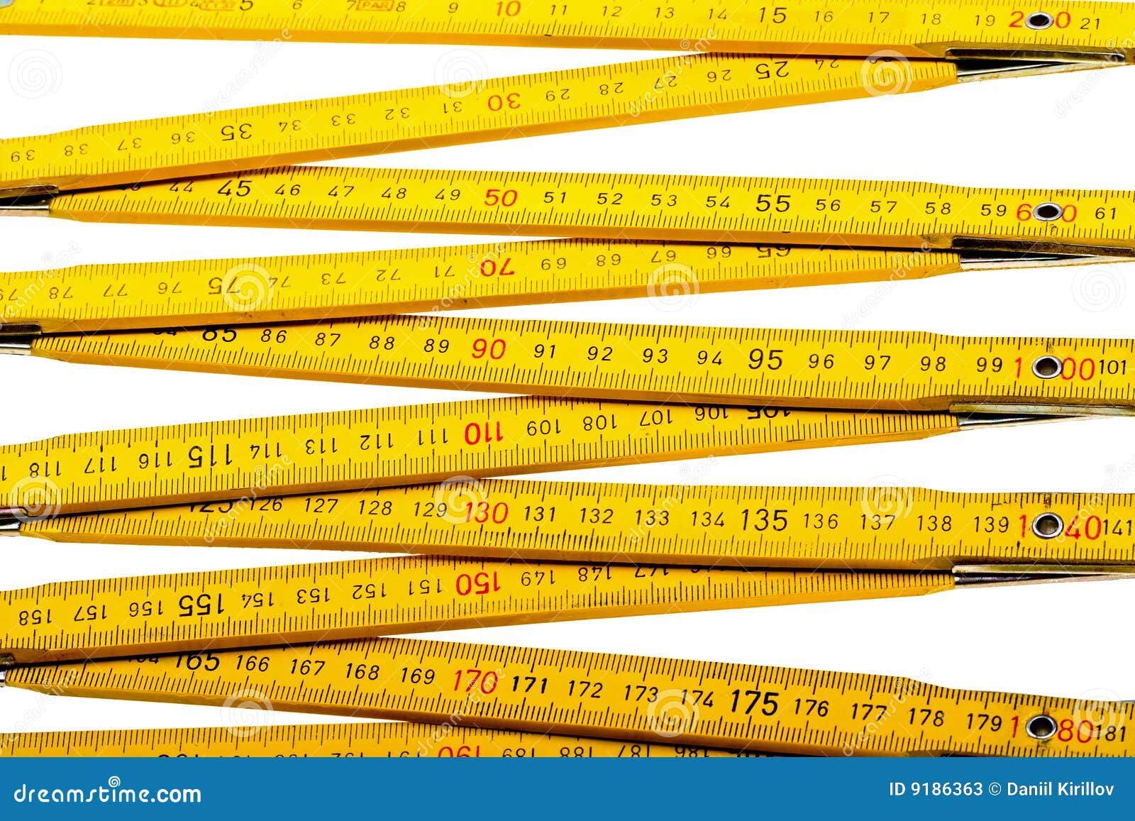 Measure Tapes Isolated on White Stock Image Image of centimeter