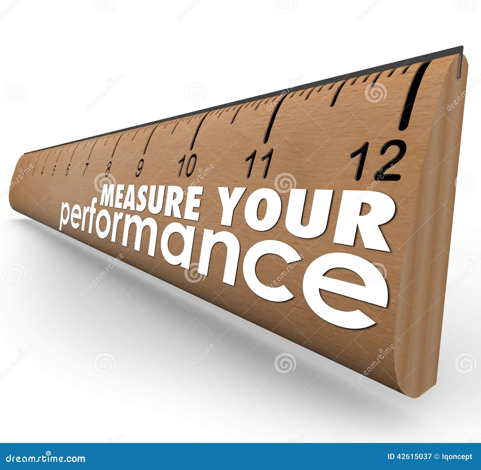 Measure Your Performance Words Ruler Evaluation Review Stock ...