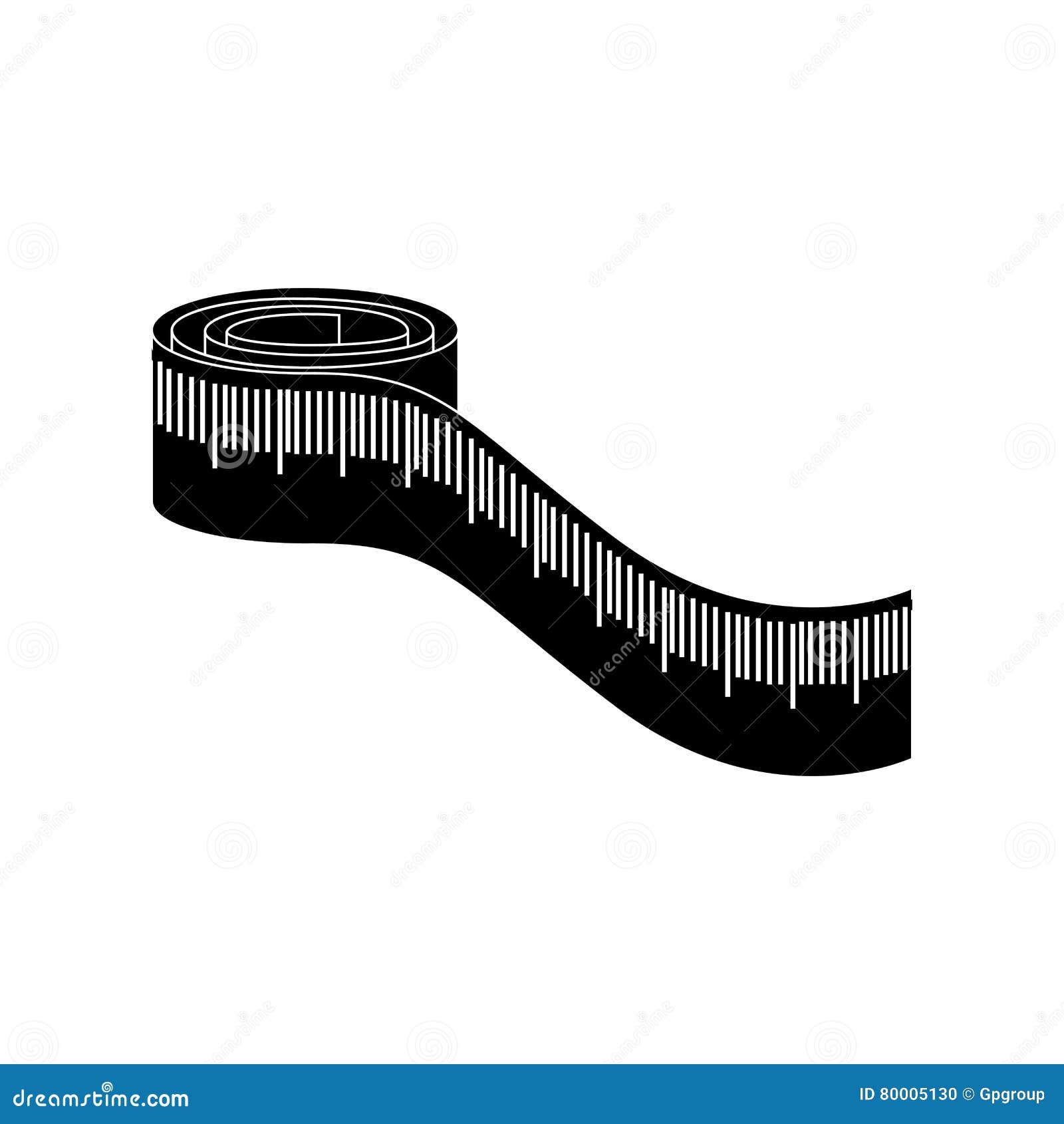 Sewing Tape Measure Icon Vector Illustration Design Royalty Free