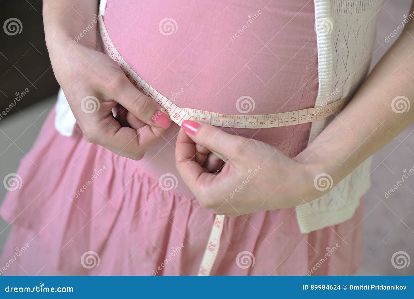 Measuring the Abdominal Circumference Stock Photo Image of small