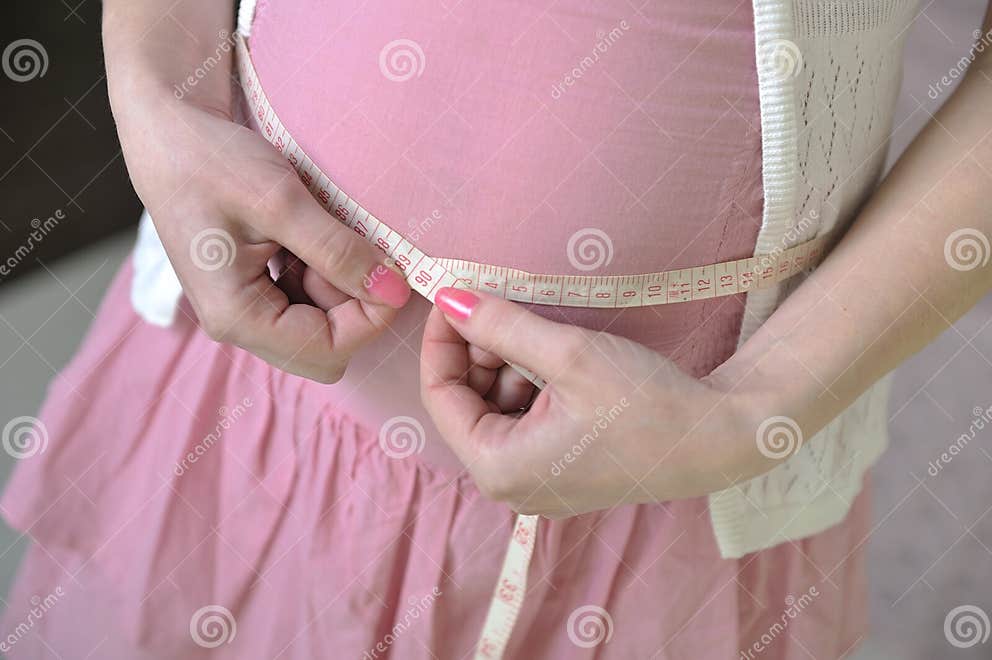 Measuring the Abdominal Circumference Stock Photo Image of small