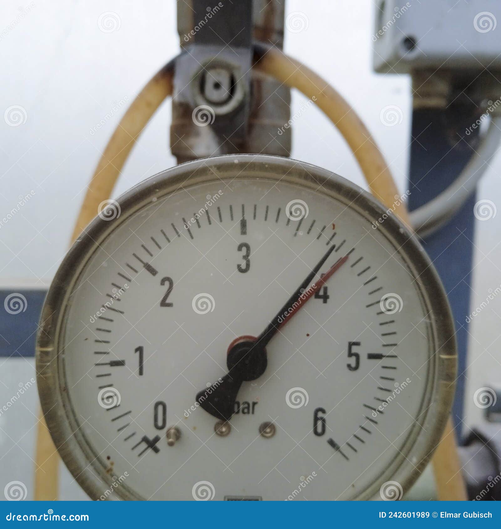 Measuring the Air Pressure with a Barometer Stock Image Image of
