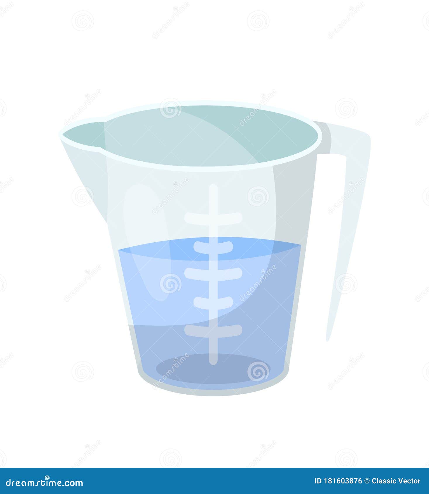 Measuring Cup Beaker Flat Vector Illustration Stock Vector Illustration Of Flat Accessory 181603876