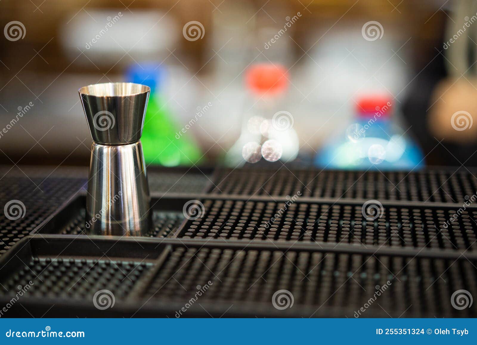 Measuring Cup for Make Cocktail. Stock Photo Image of fresh, glass