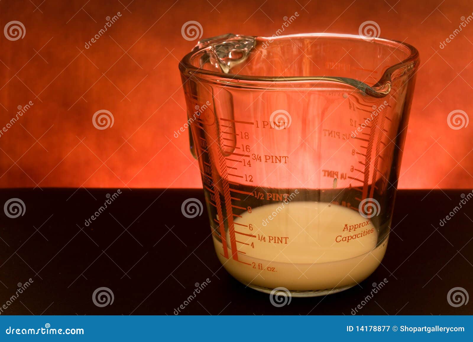 Measuring Cup with Milk stock image. Image of milk, measure 14178877