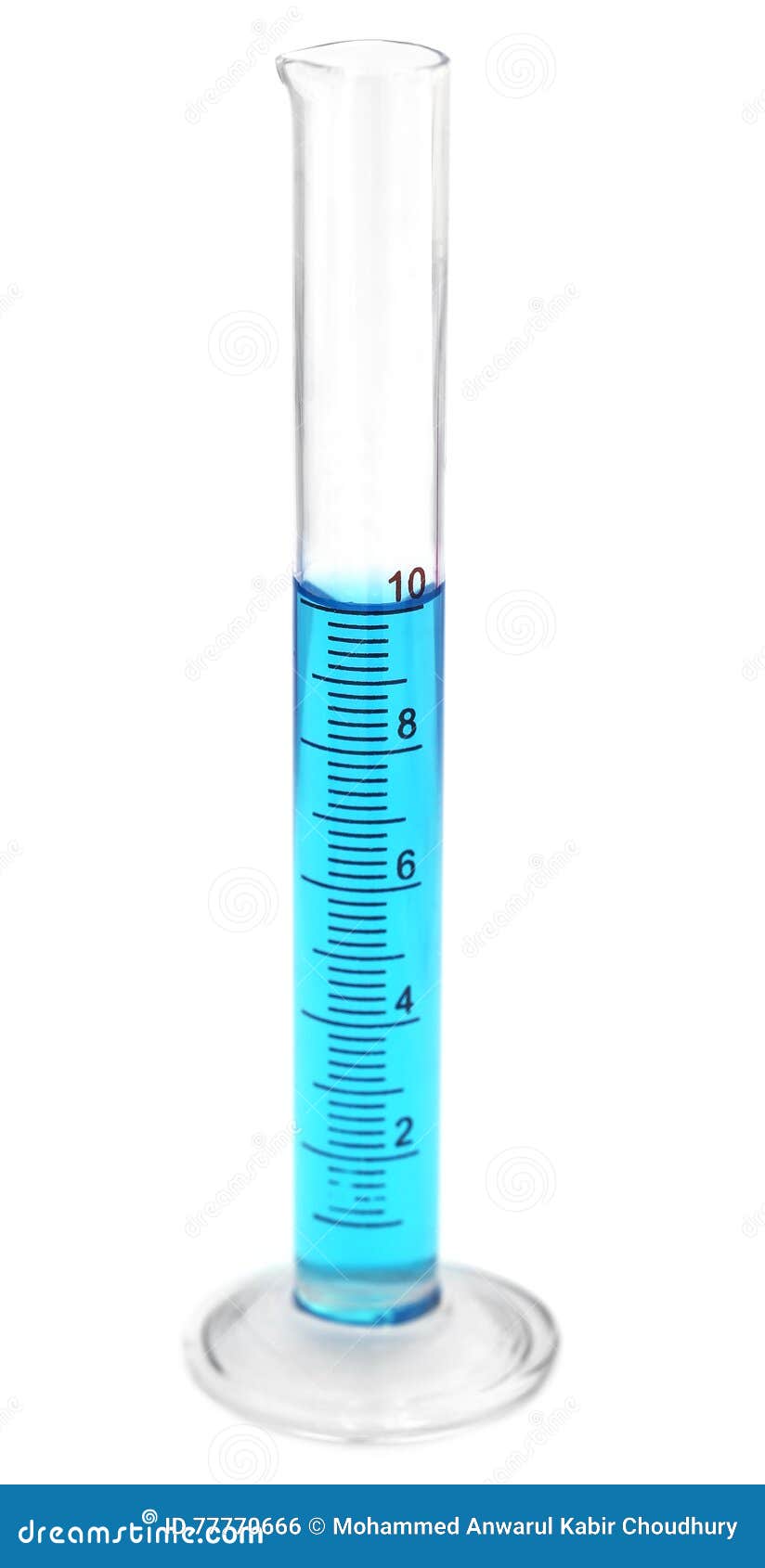 Measuring Cylinder with Liquid Chemical Stock Photo Image of science