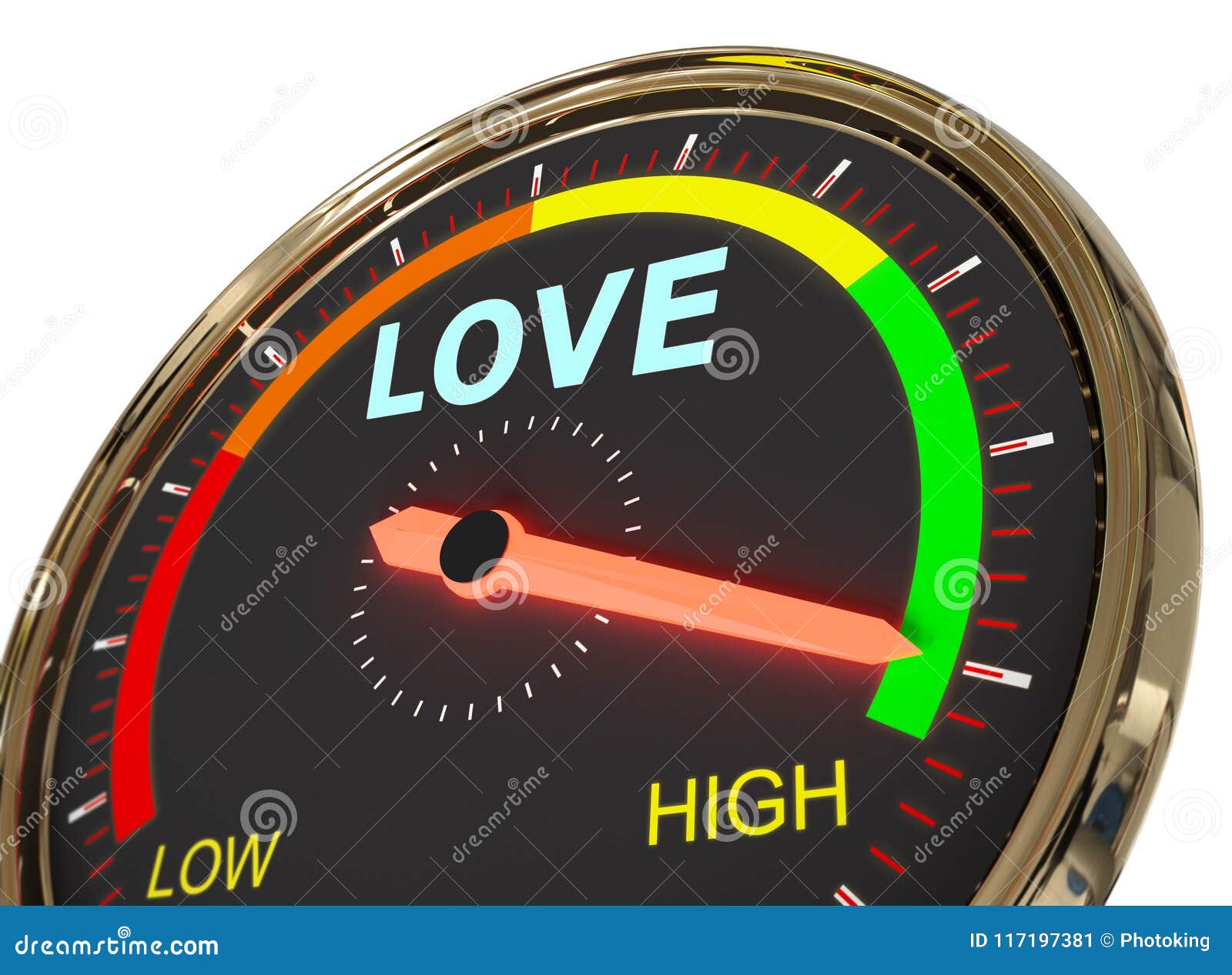 Measuring love level stock illustration. Illustration of loving 117197381
