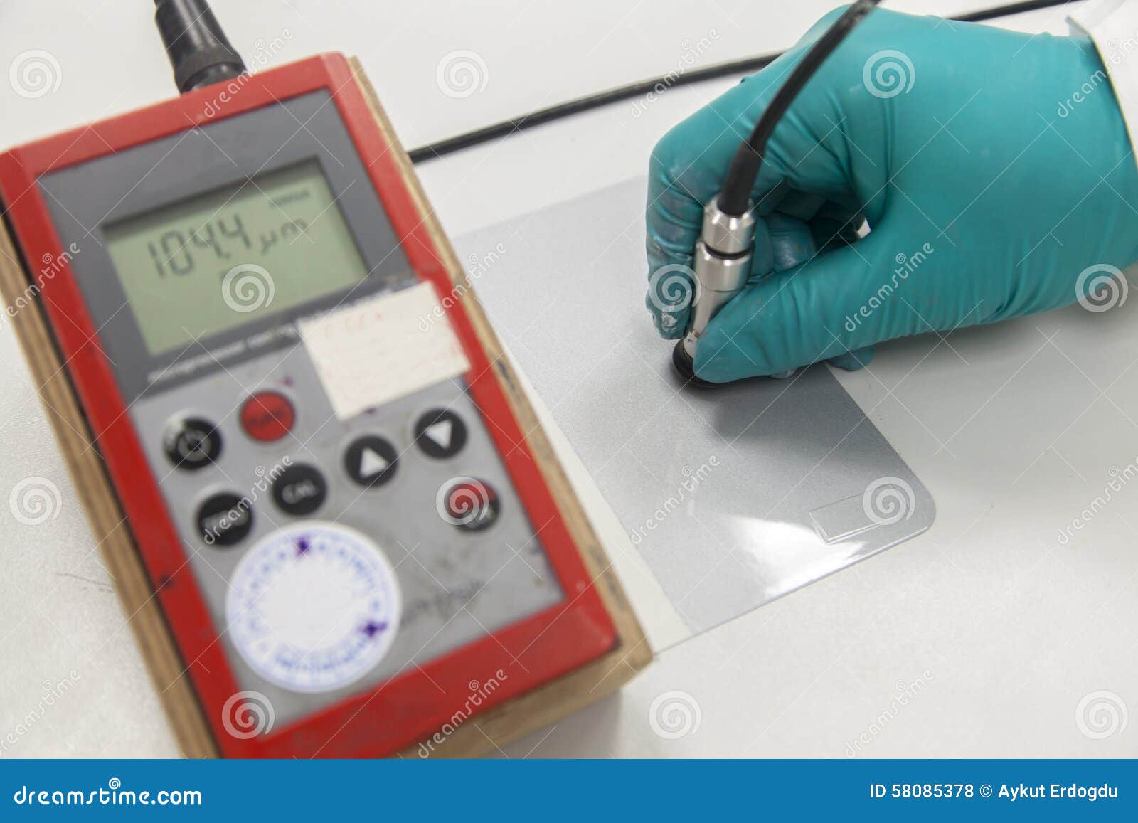 Measuring Paint Film Thickness Stock Photo Image of measurement