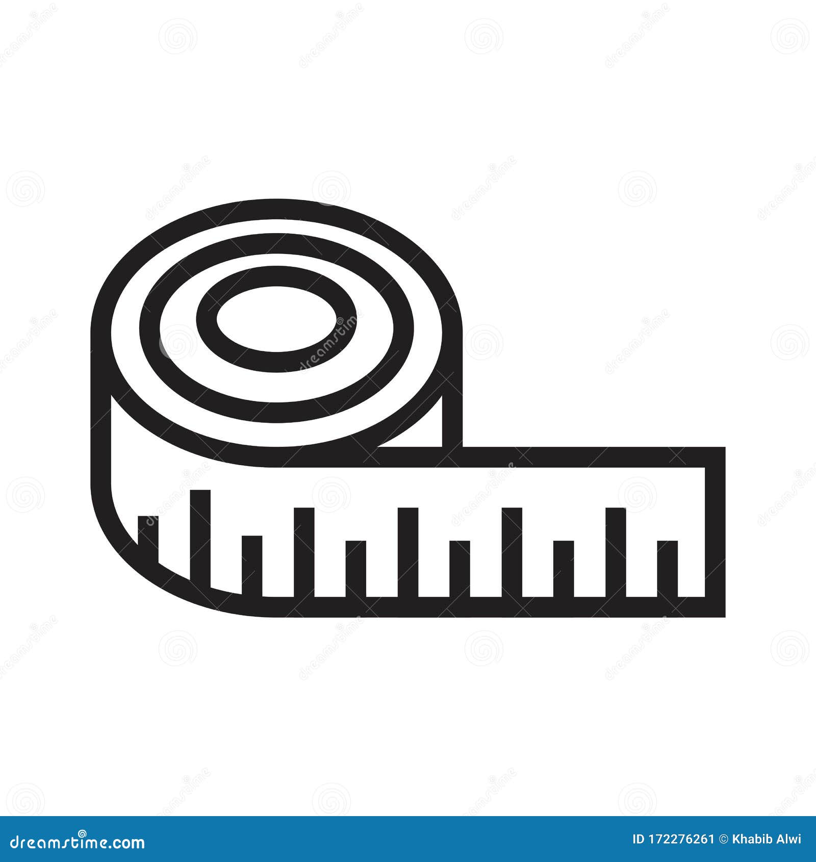 Sewing tape measure icon Royalty Free Vector Image