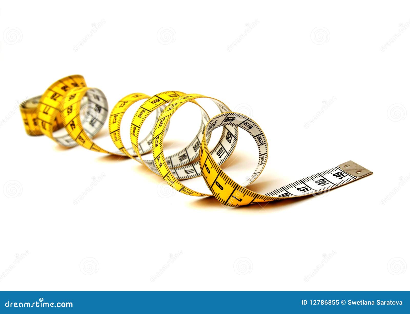 Measuring tape spiral stock image. Image of cutout, concept 12786855