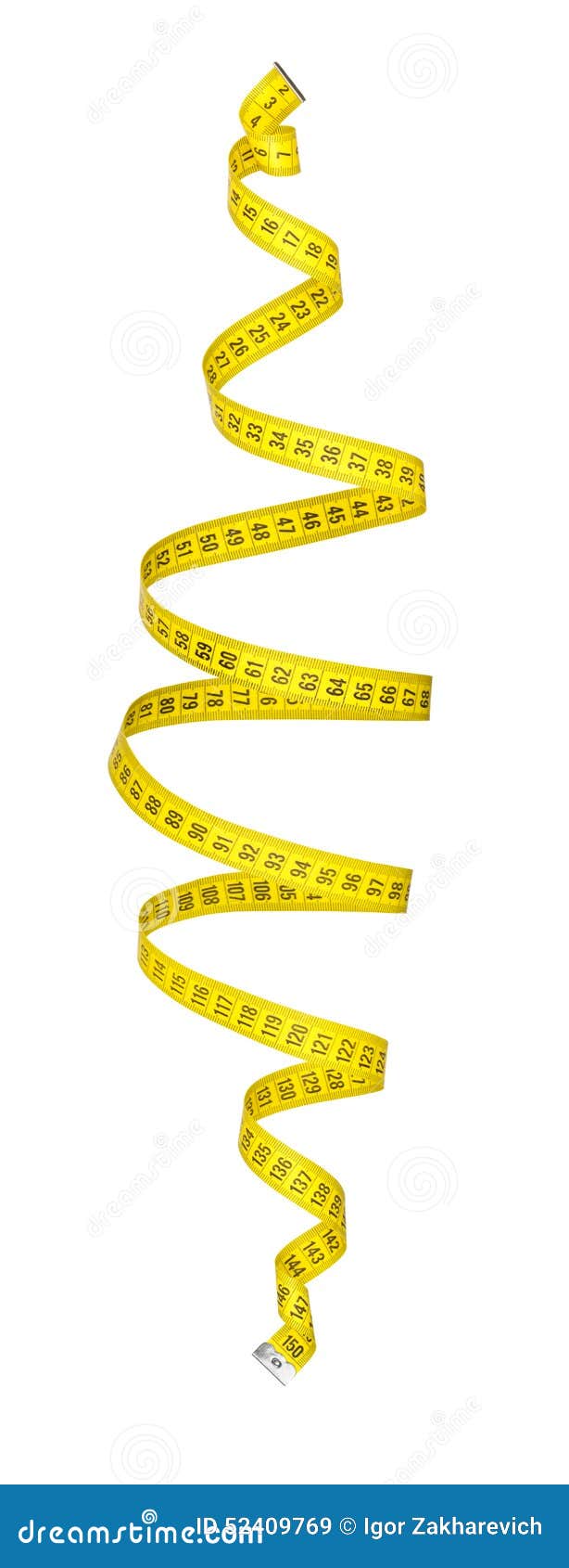Measuring Tape Spiral in the Air Stock Image Image of measure