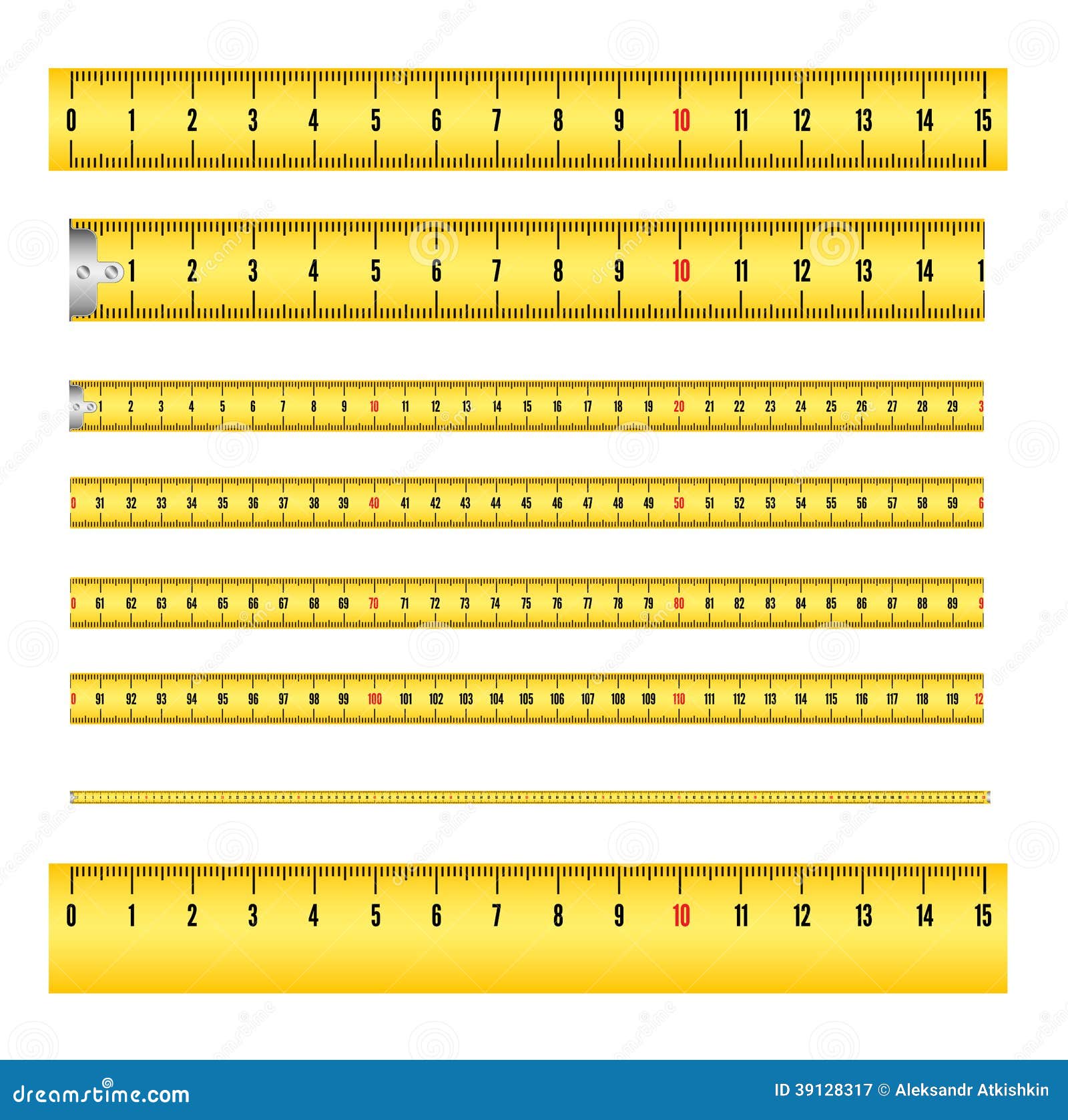 Measuring Tape for Tool Roulette Stock Vector - Illustration of
