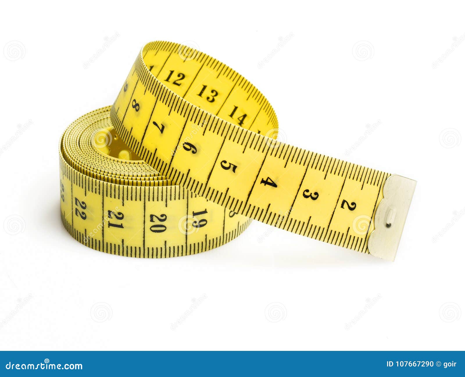 Yellow Measuring Tape in Centimeters Stock Photo Image of length