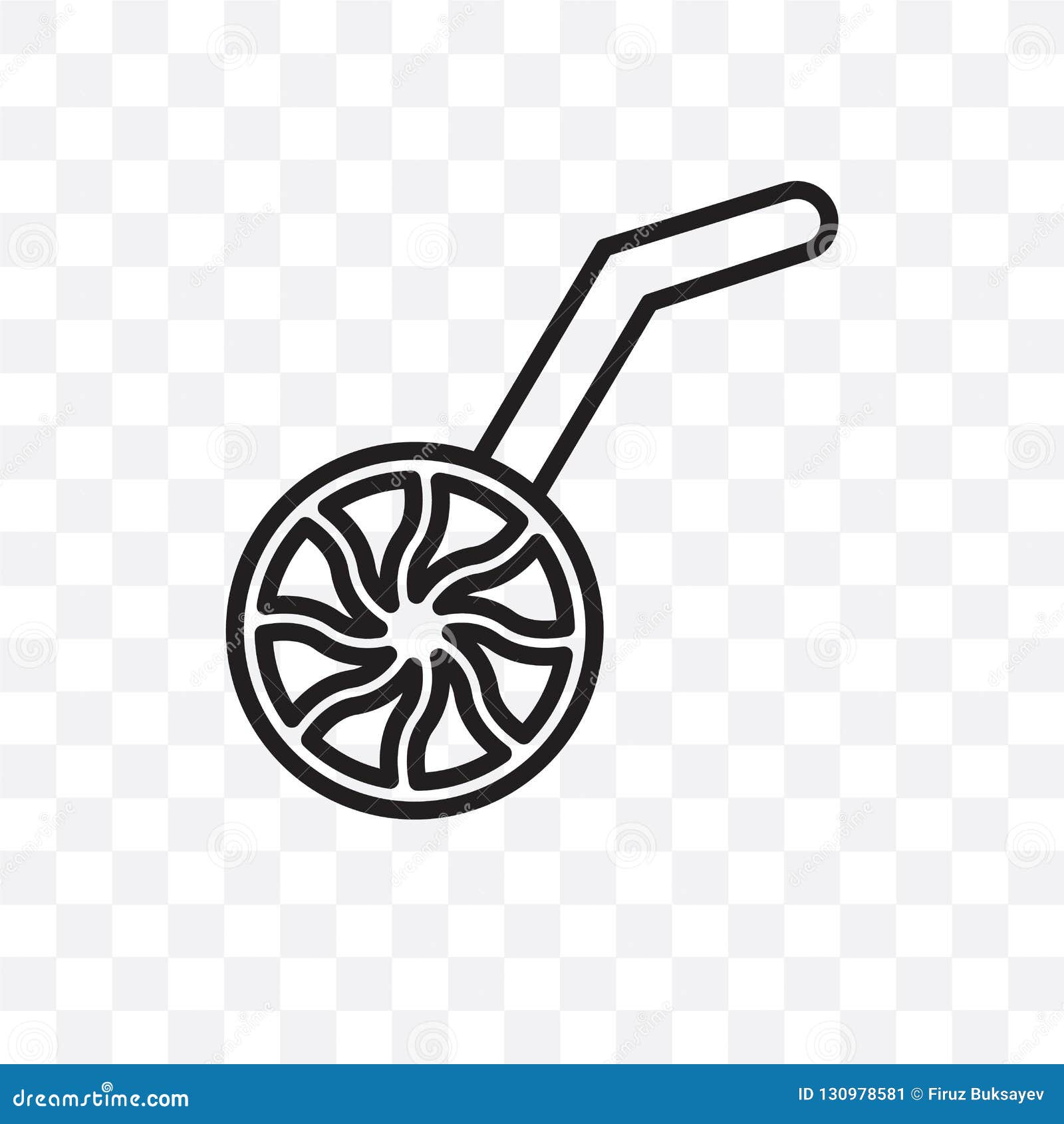 Measuring Wheel Vector Linear Icon Isolated on Transparent Background