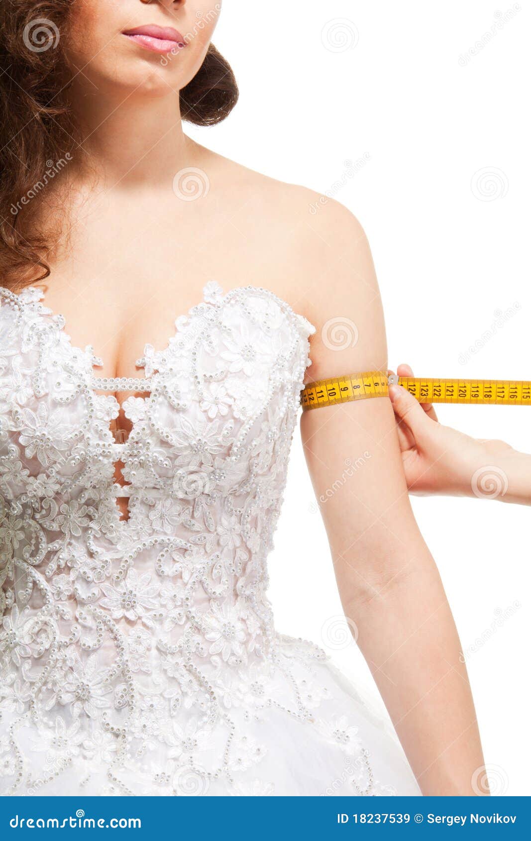 Measuring Woman's Arm Size Royalty Free Stock Images Image 18237539