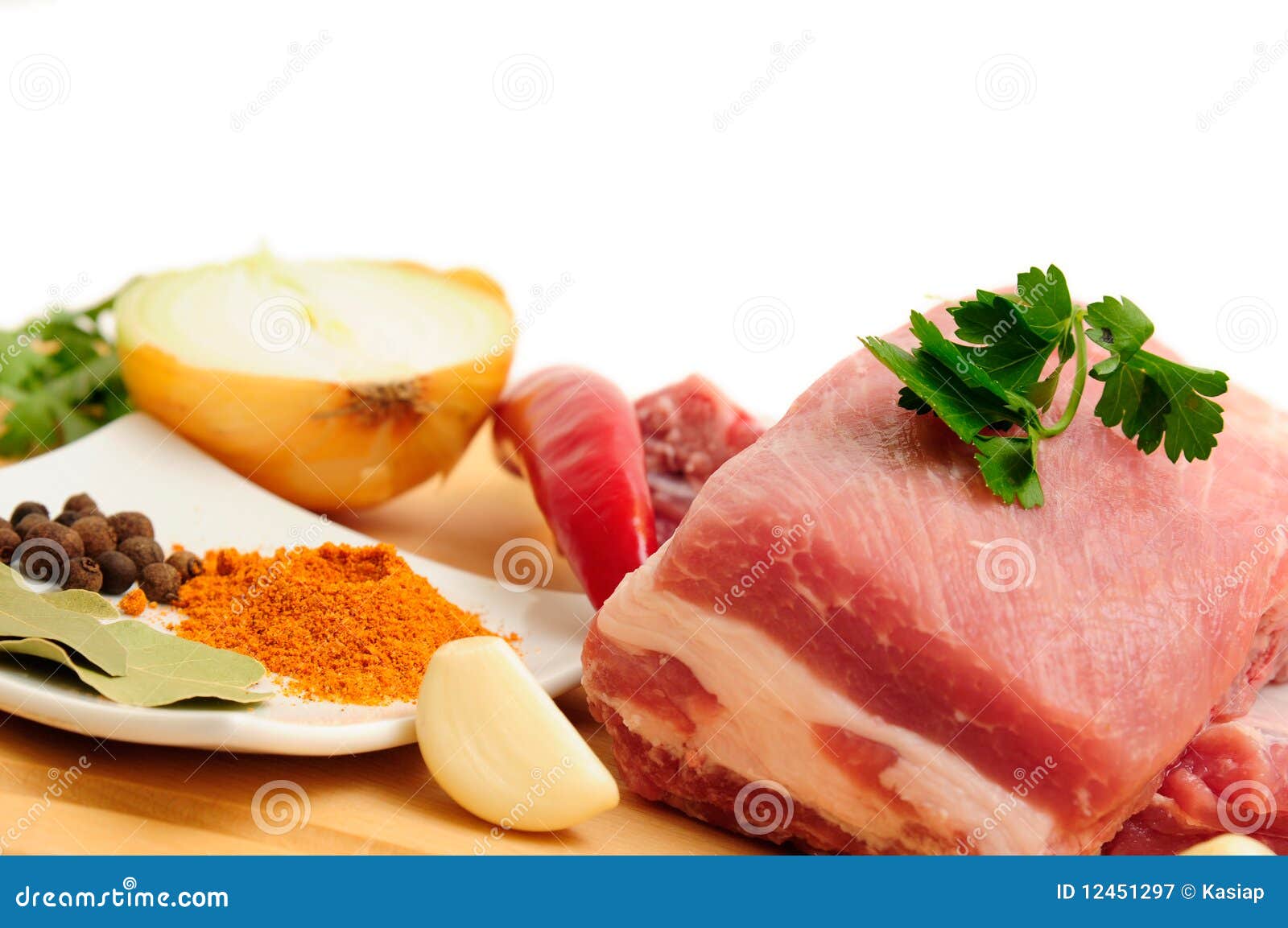 Meat stock image. Image of restaurant, dish, herbs, cuisine 12451297